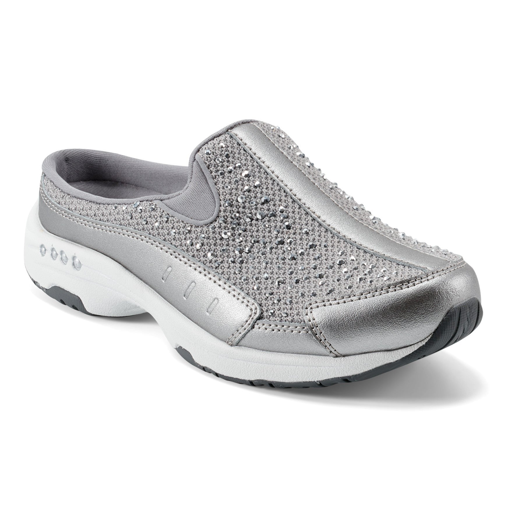 Easy Spirit Travelsparkle Athletic Cushioned Arch Support Women's Slip-On Clog - Medium Grey - 2