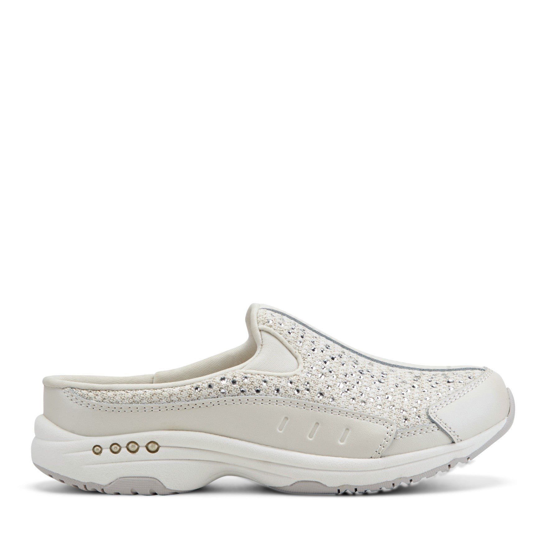 Easy Spirit Travelsparkle Athletic Cushioned Arch Support Women's Slip-On Clog - White - 1
