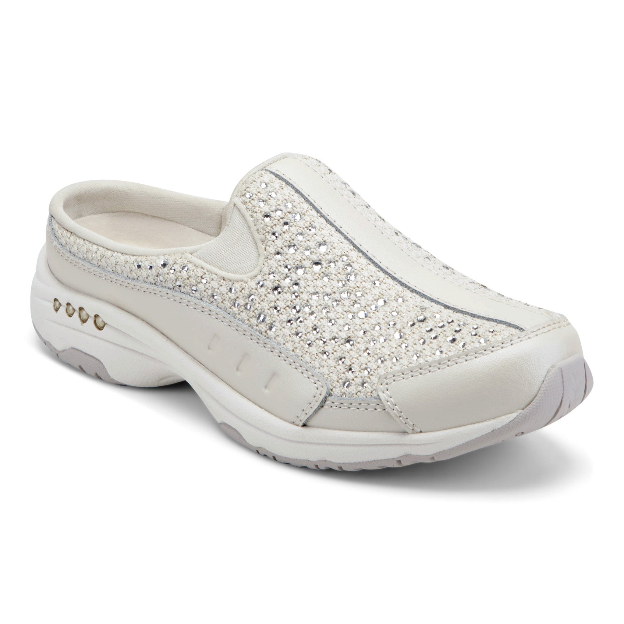Easy Spirit Travelsparkle Athletic Cushioned Arch Support Women's Slip-On Clog - White - 2