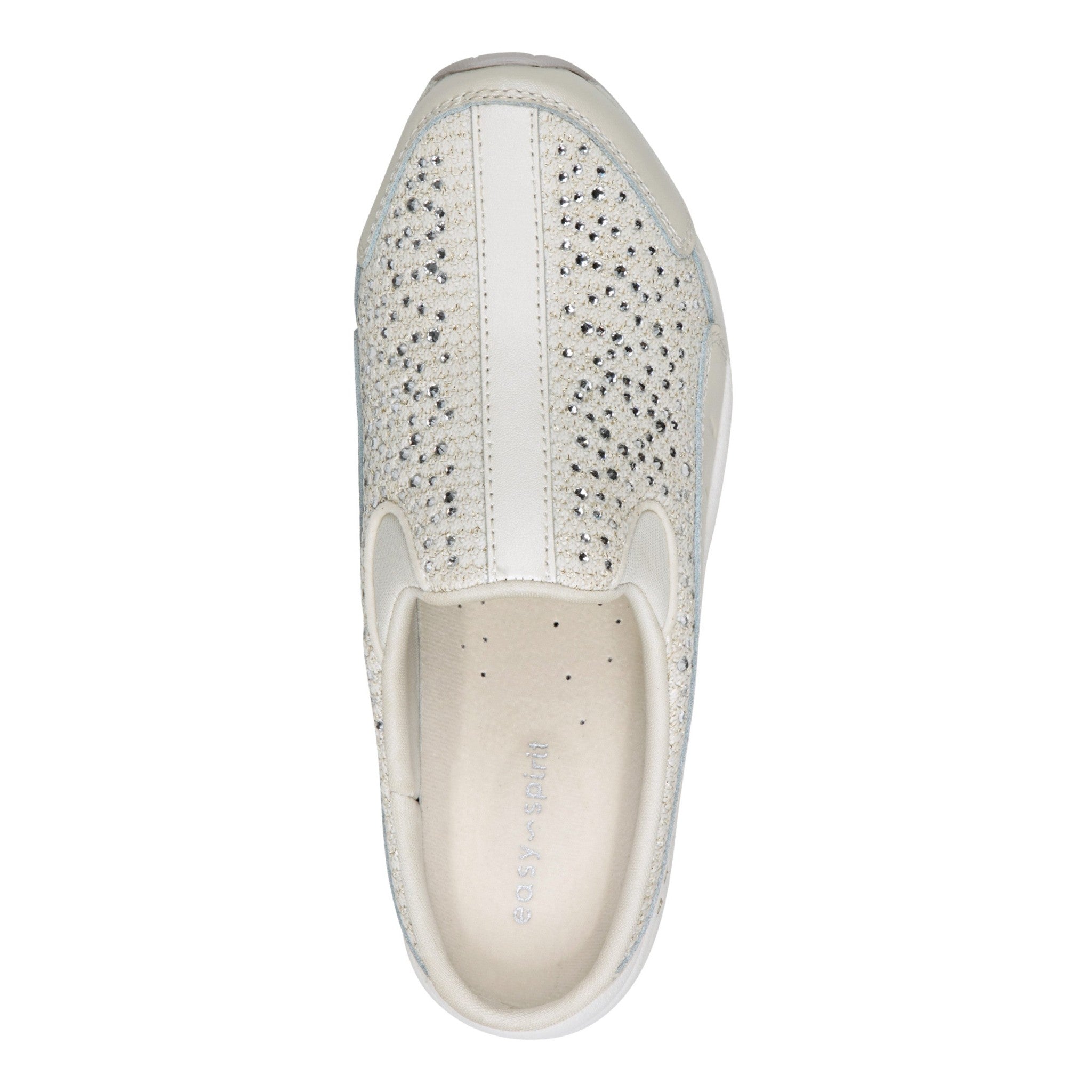 Easy Spirit Travelsparkle Athletic Cushioned Arch Support Women's Slip-On Clog - White - 5