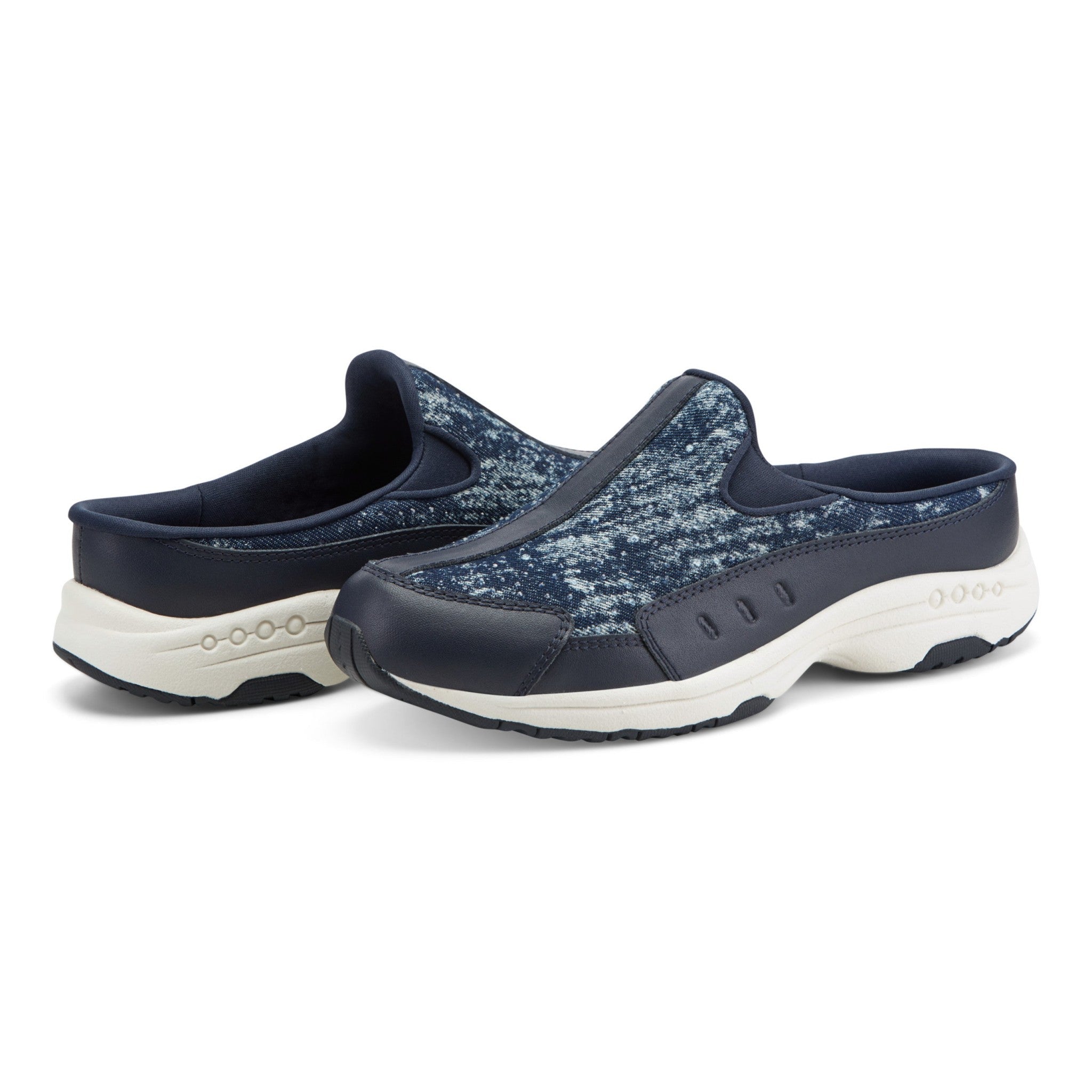 Easy Spirit Travelstone Athletic Cushioned Arch-Support Comfort Women's Slip-On Mule - Dark Blue Denim Stone - 7