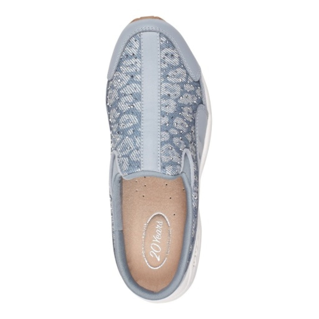 Easy Spirit Travelstone Athletic Cushioned Arch-Support Comfort Women's Slip-On Mule - Medium Blue - 6