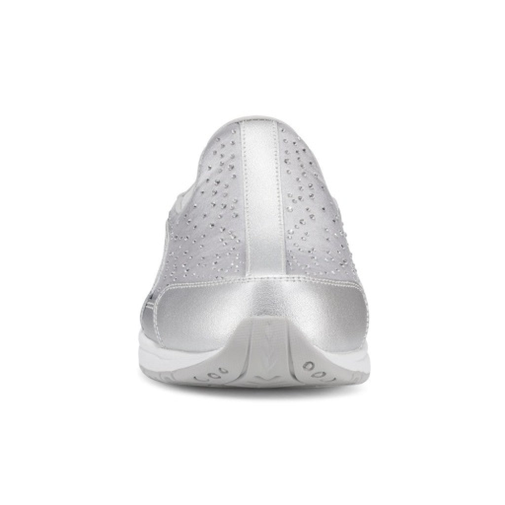 Easy Spirit Travelstone Athletic Cushioned Arch-Support Comfort Women's Slip-On Mule - Silver - 3