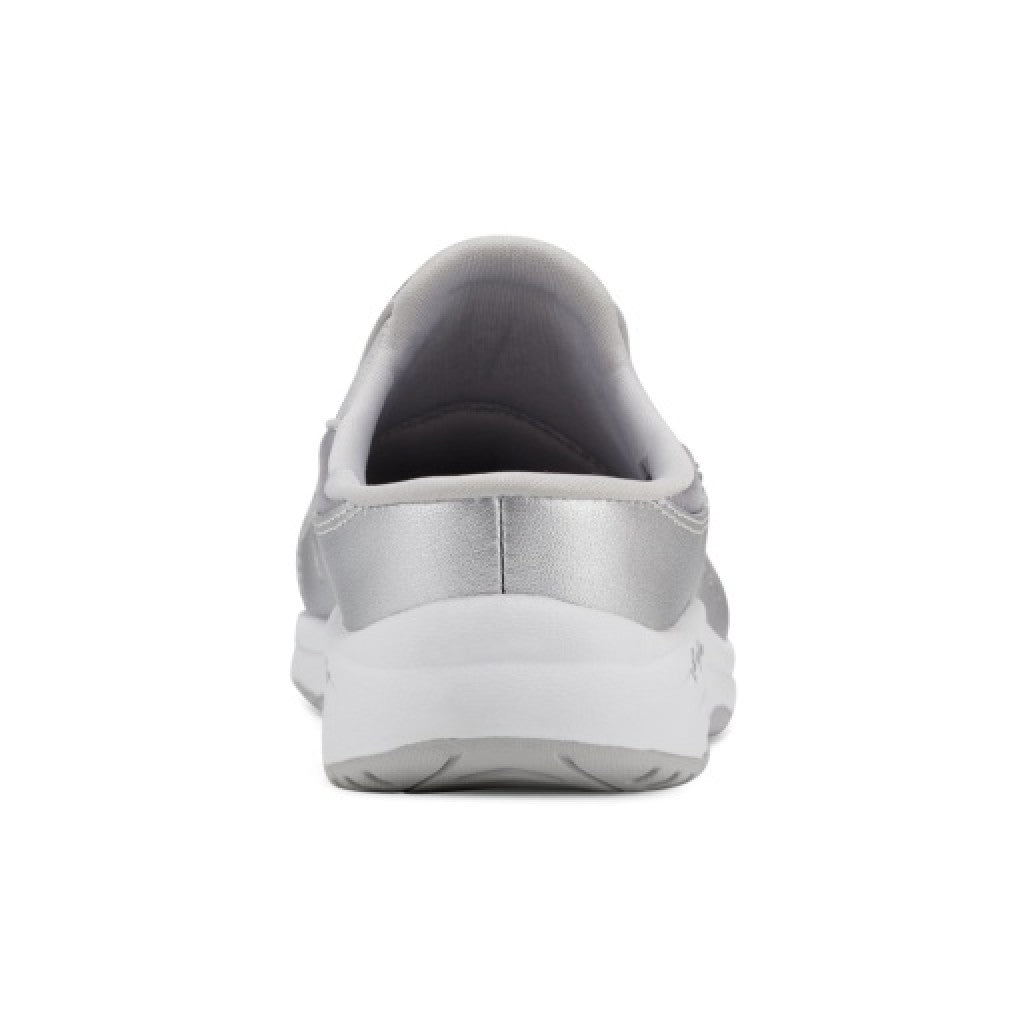 Easy Spirit Travelstone Athletic Cushioned Arch-Support Comfort Women's Slip-On Mule - Silver - 4