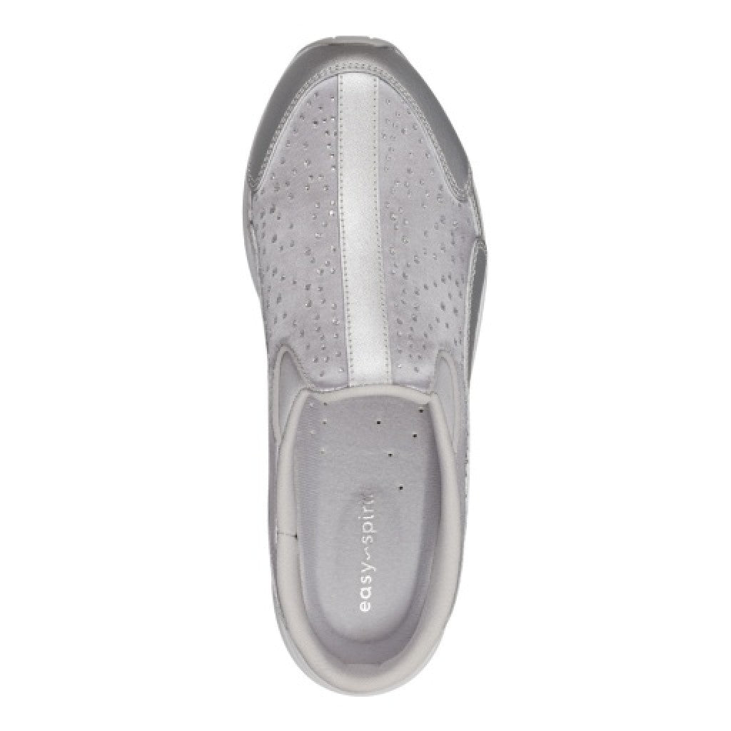 Easy Spirit Travelstone Athletic Cushioned Arch-Support Comfort Women's Slip-On Mule - Silver - 6