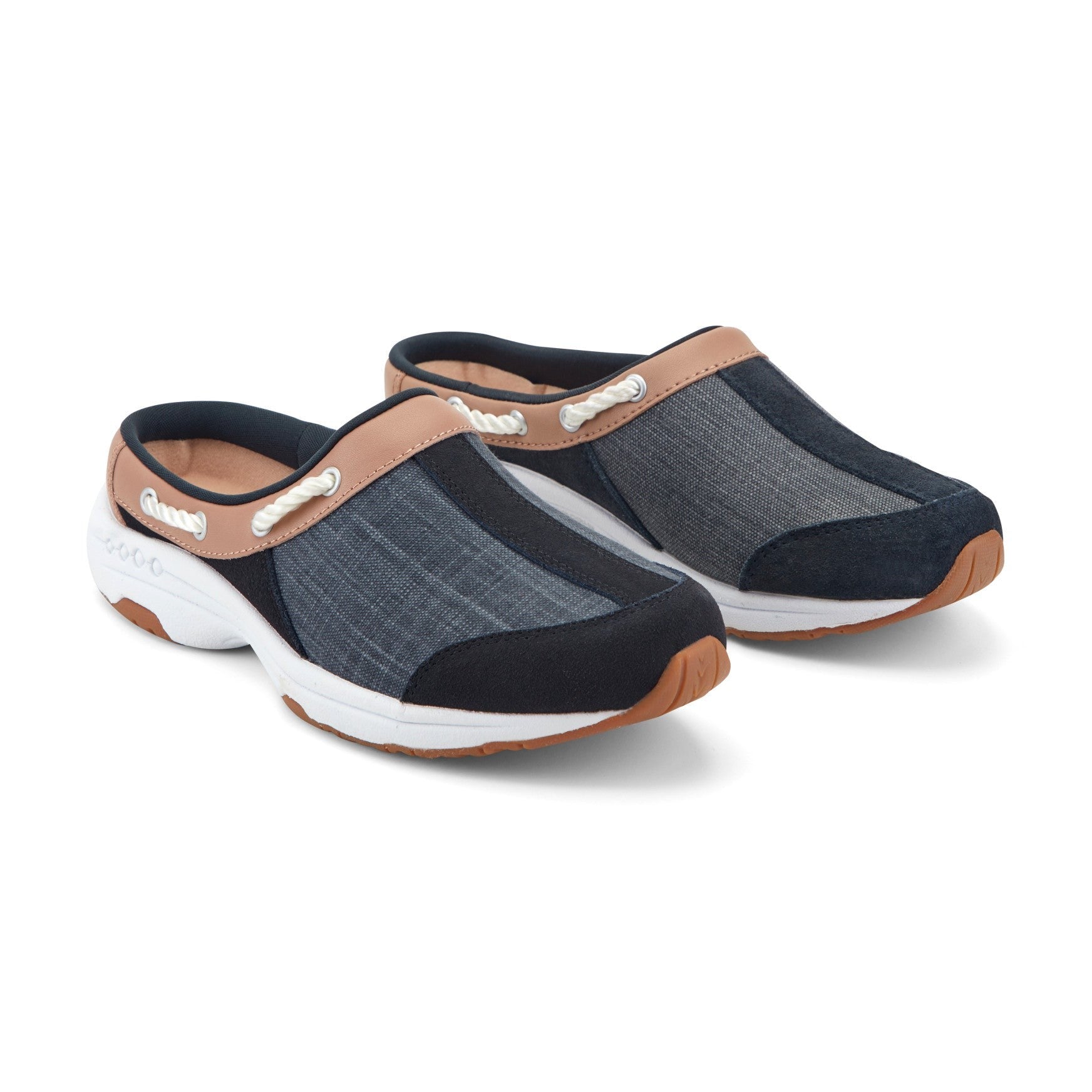 Easy Spirit Traveltime Athletic Cushioned Arch Support Comfort Women's Clog - Navy Denim - 2
