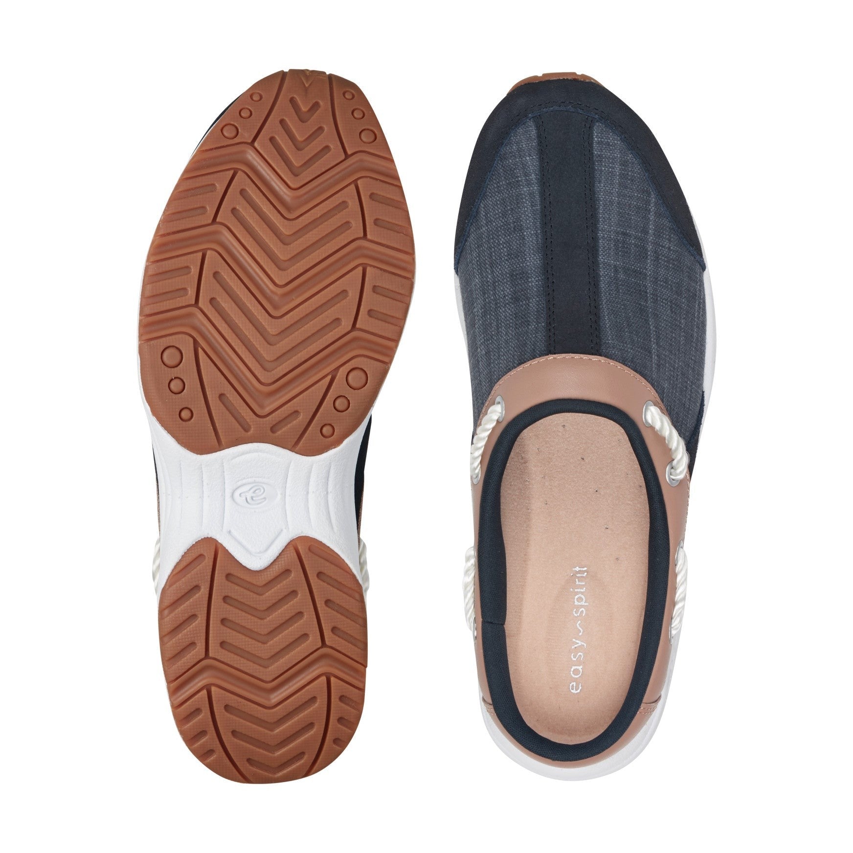 Easy Spirit Traveltime Athletic Cushioned Arch Support Comfort Women's Clog - Navy Denim - 5