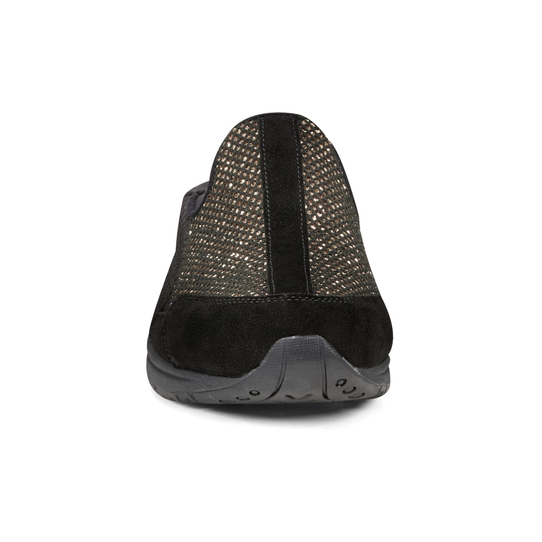 Easy Spirit Traveltime Athletic Cushioned Arch Support Slip-On Mule Women's Slip-On Mule - Black/bronze Glitter - 3