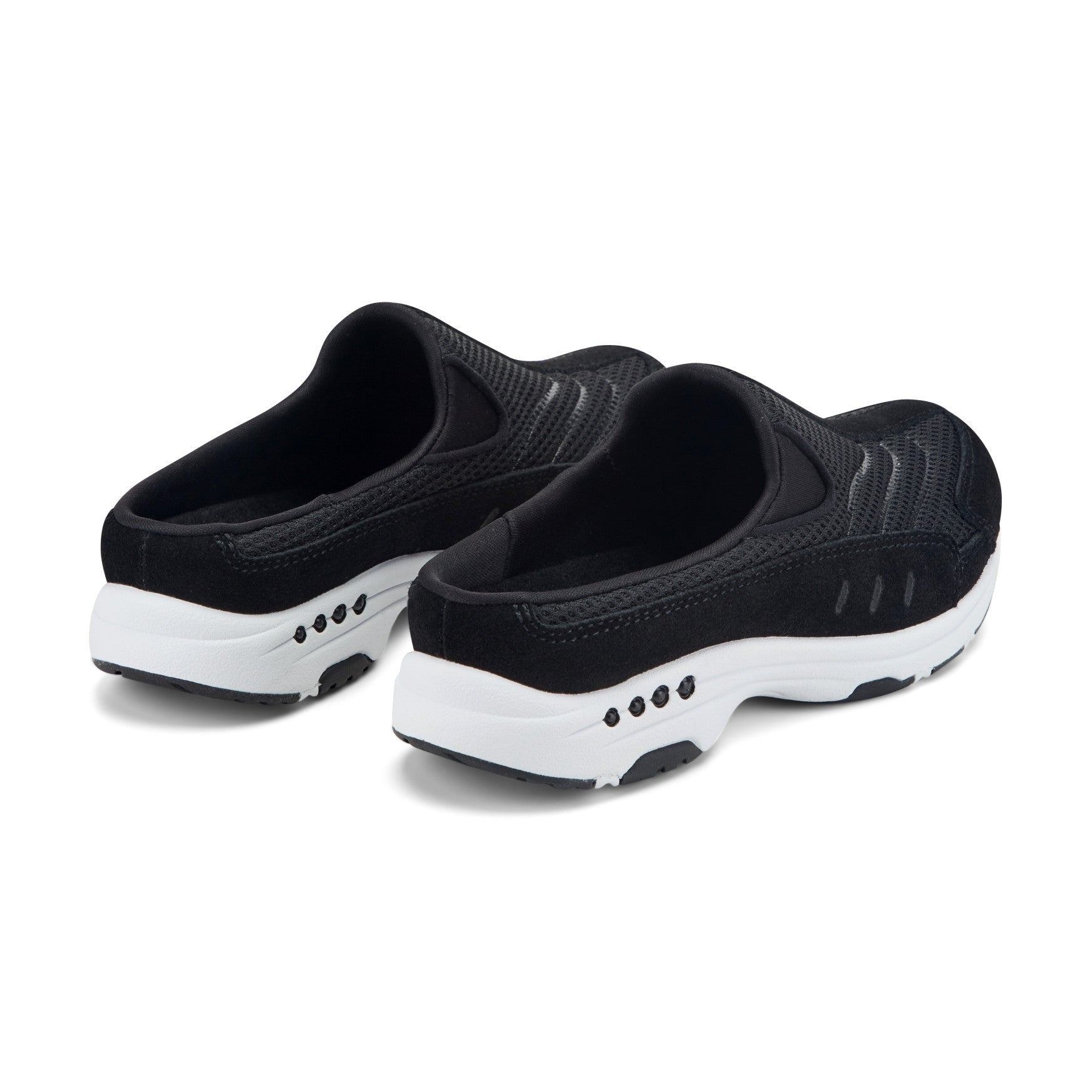 Easy Spirit Traveltime Athletic Cushioned Arch Support Slip-On Women's Athletic Shoe - Black Suede - 3