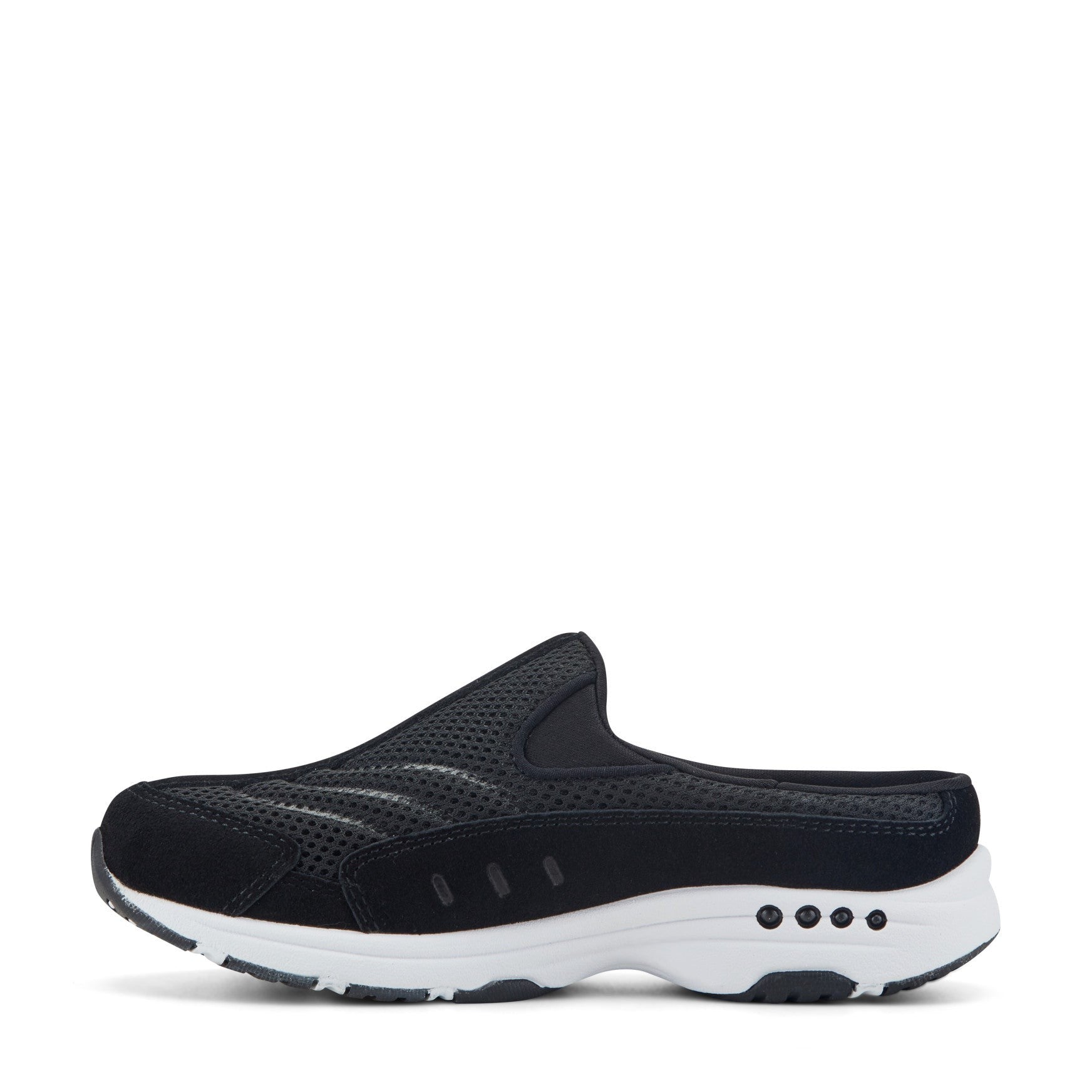 Easy Spirit Traveltime Athletic Cushioned Arch Support Slip-On Women's Athletic Shoe - Black Suede - 4