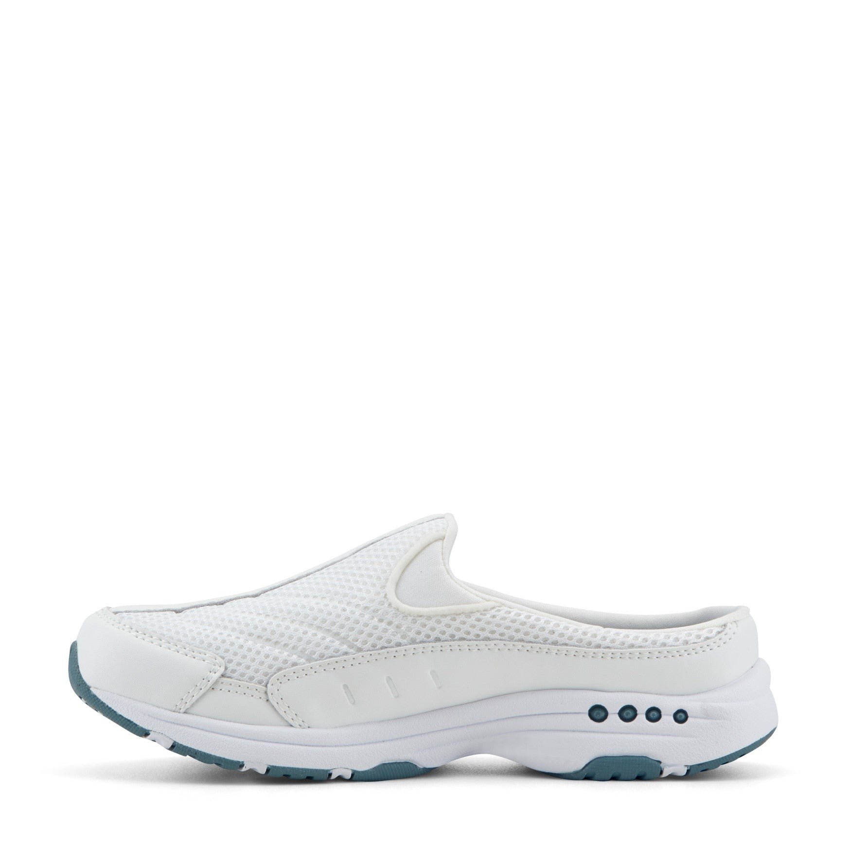 Easy Spirit Traveltime Athletic Cushioned Arch Support Slip-On Women's Athletic Shoe - White Leather Mesh - 4