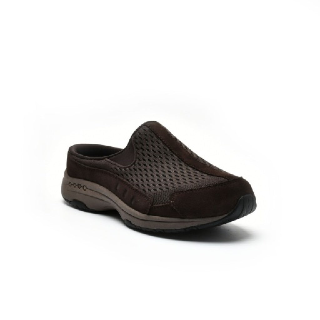 Easy Spirit Traveltime Athletic Cushioned Arch Support Women's Slip-On Mule - Dark Brown - 1