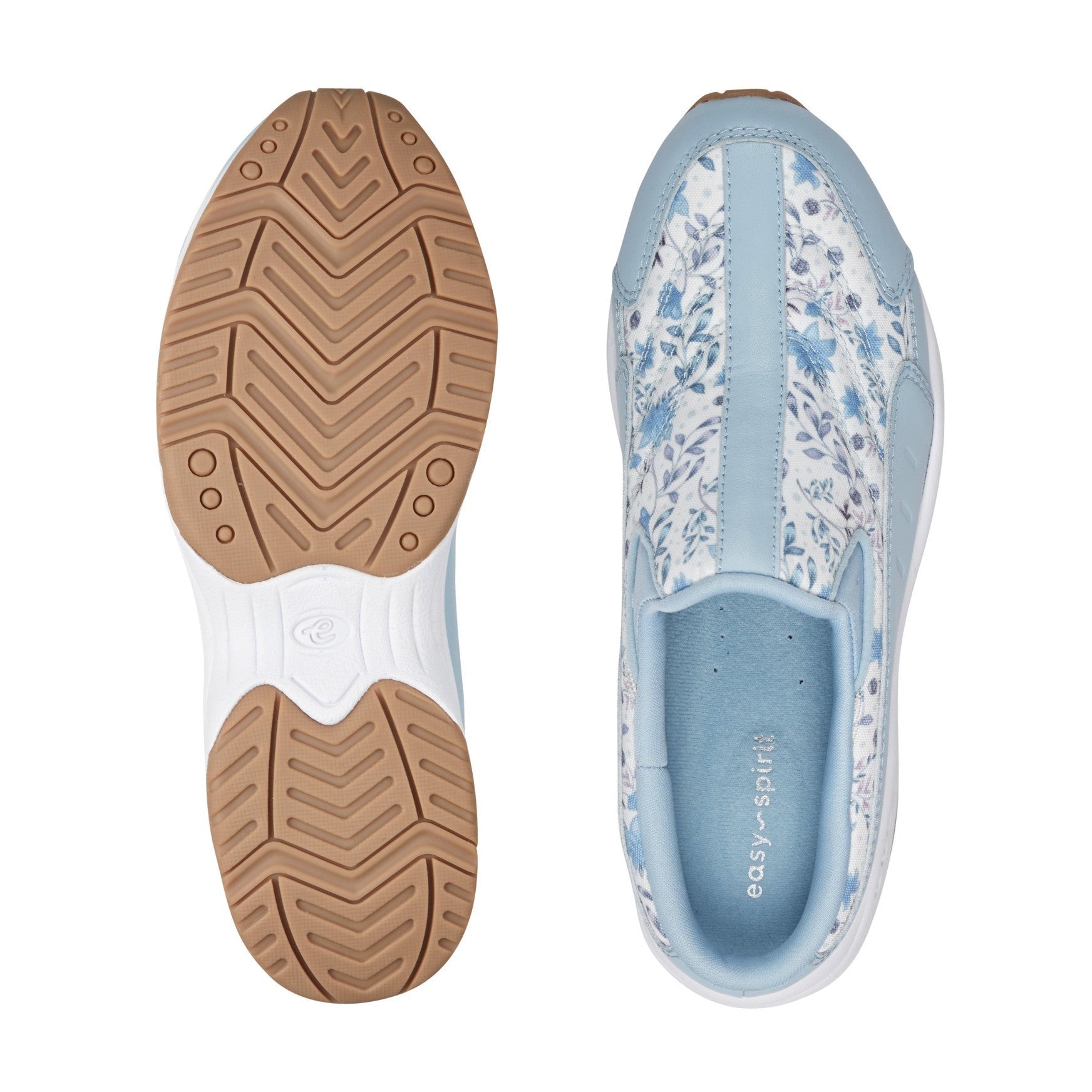 Easy Spirit Traveltime Athletic Cushioned Arch Support Women's Slip-On Mule - Light Blue Prairie Floral - 5