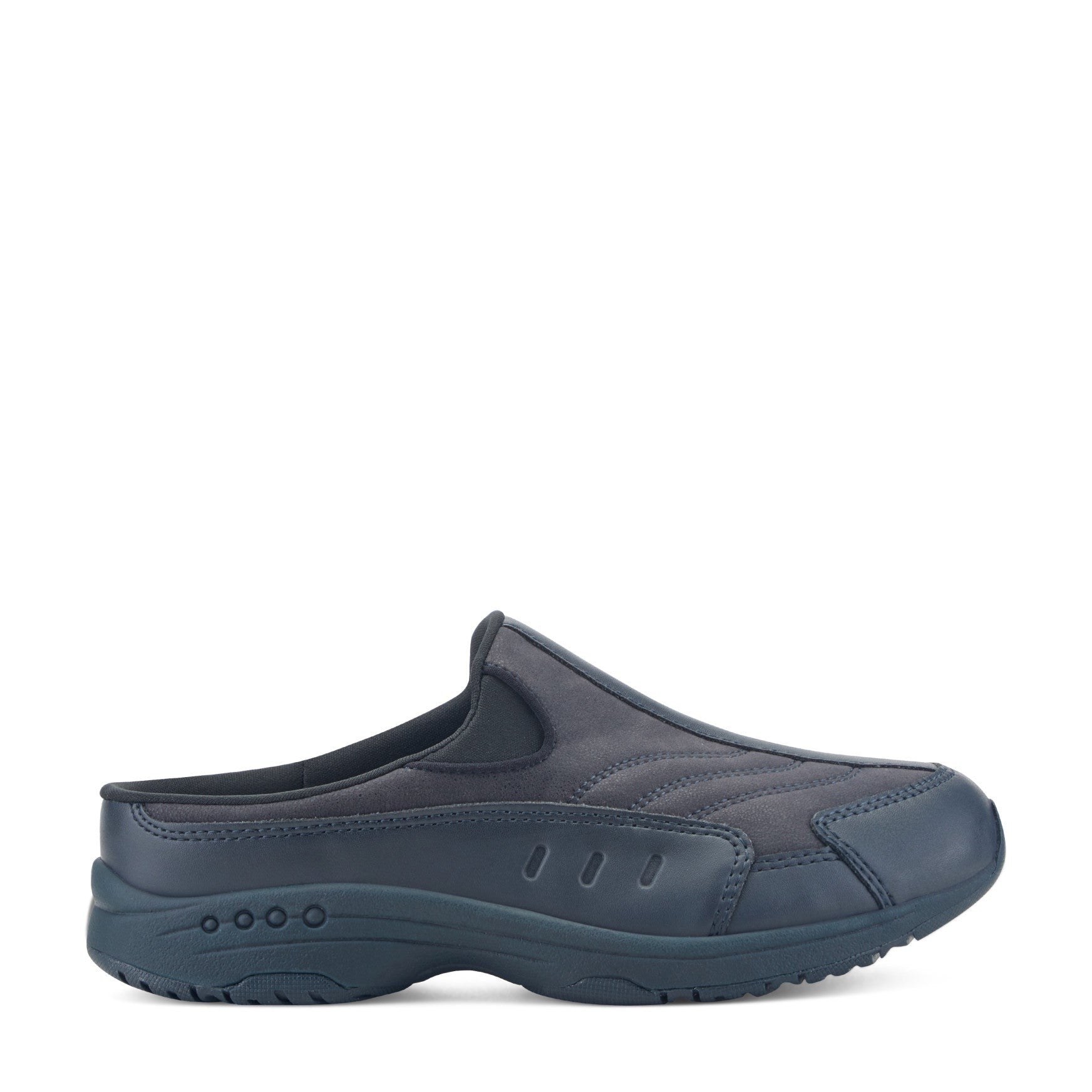 Easy Spirit Traveltime Athletic Cushioned Arch-Support Women's Slip-On Mule - Navy Leather - 1