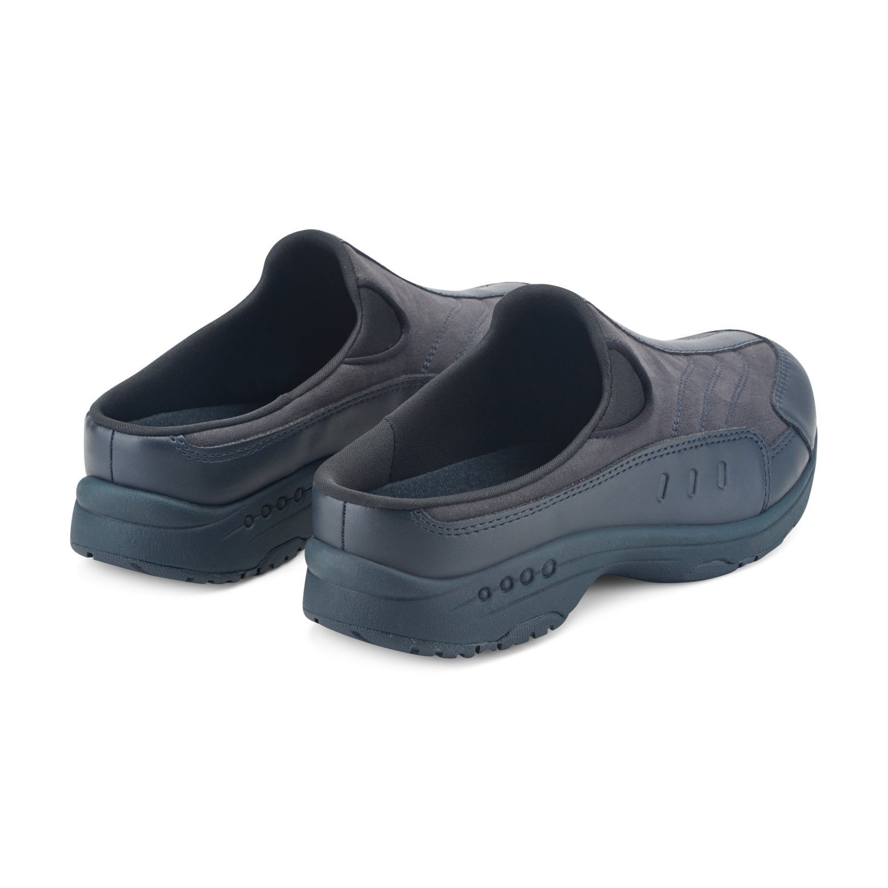 Easy Spirit Traveltime Athletic Cushioned Arch-Support Women's Slip-On Mule - Navy Leather - 3
