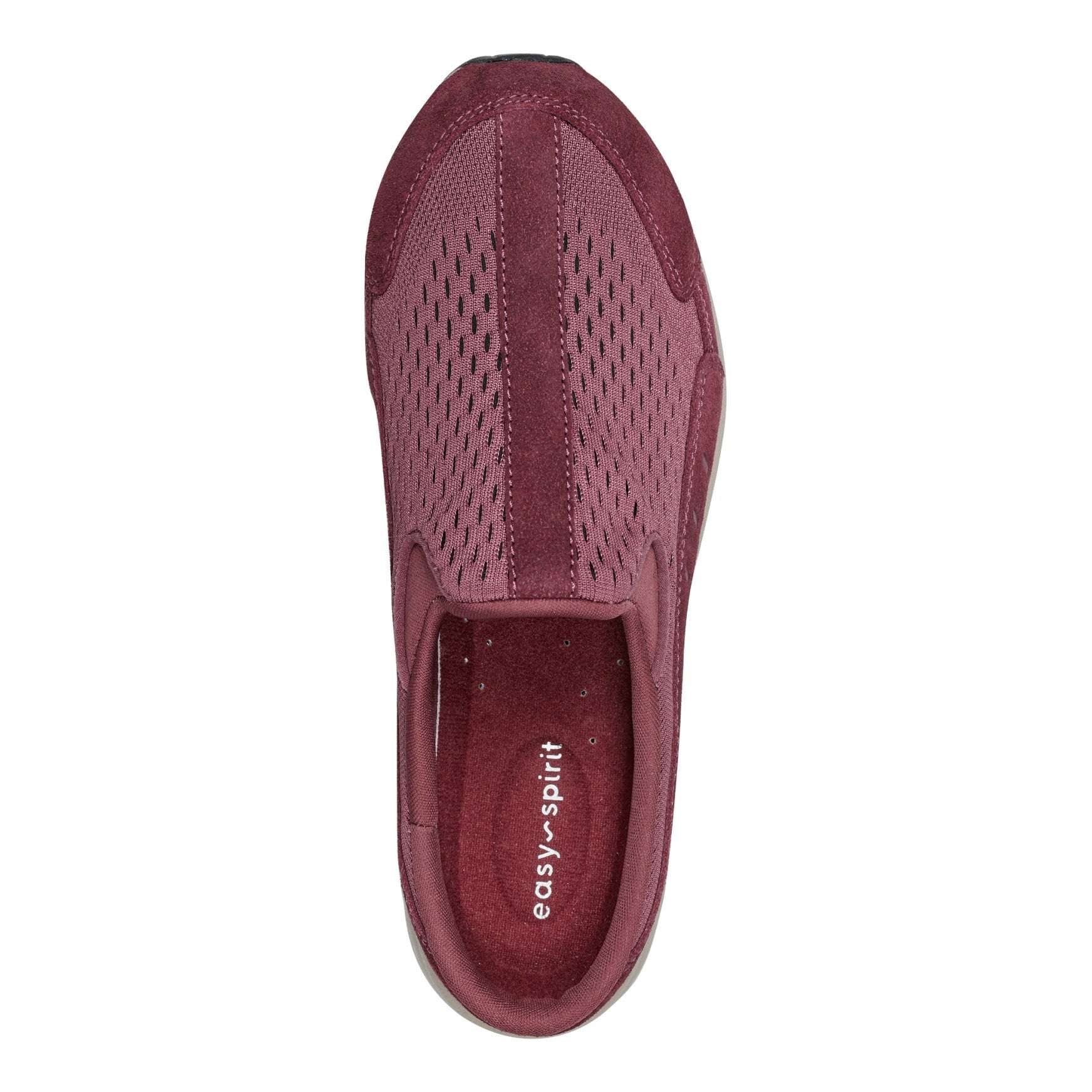 Easy Spirit Traveltime Athletic Cushioned Arch Support Women's Slip-On Mule - Red Suede - 5