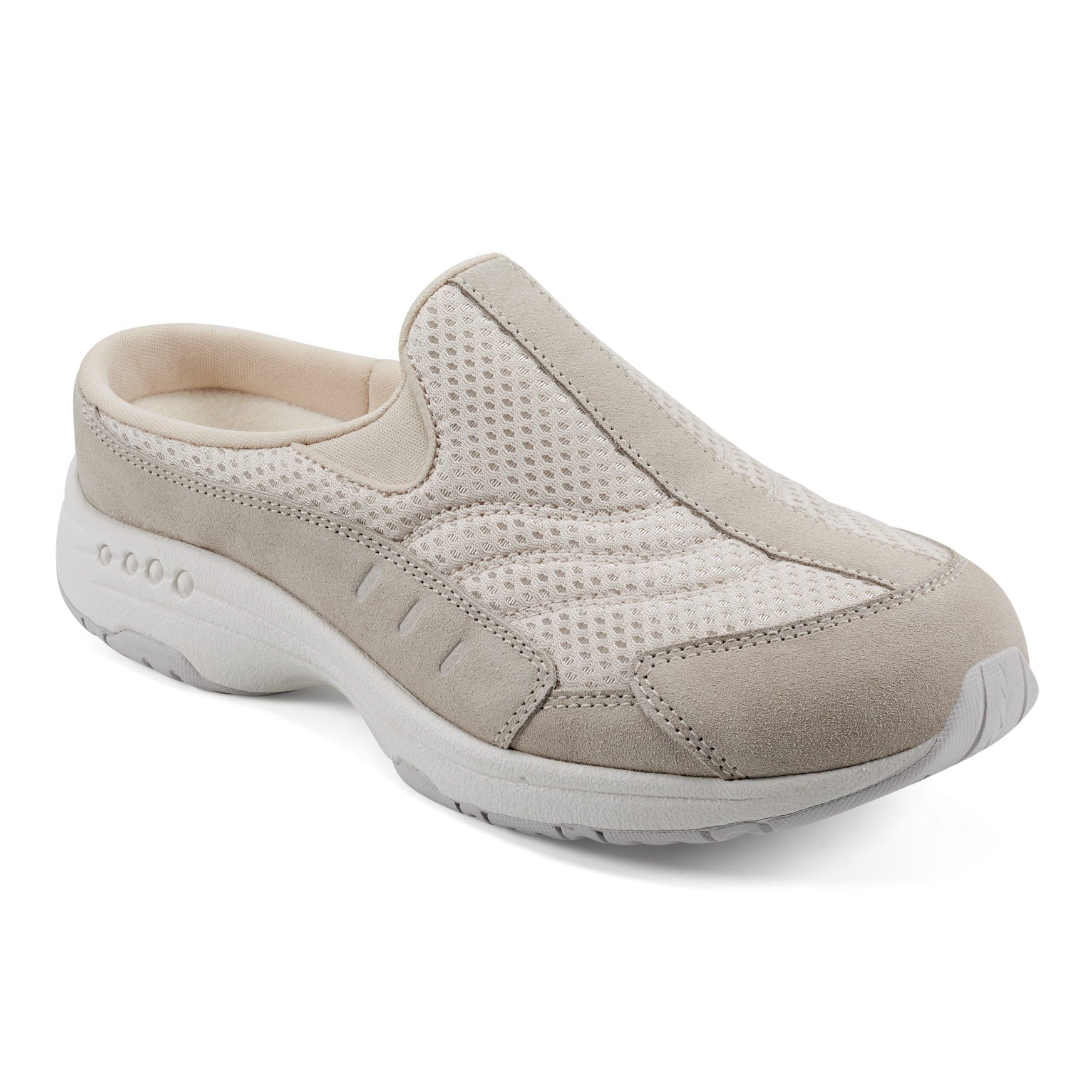 Easy Spirit Traveltime Athletic Women's Slip-On Walking Shoe - Light Natural Mesh - 2
