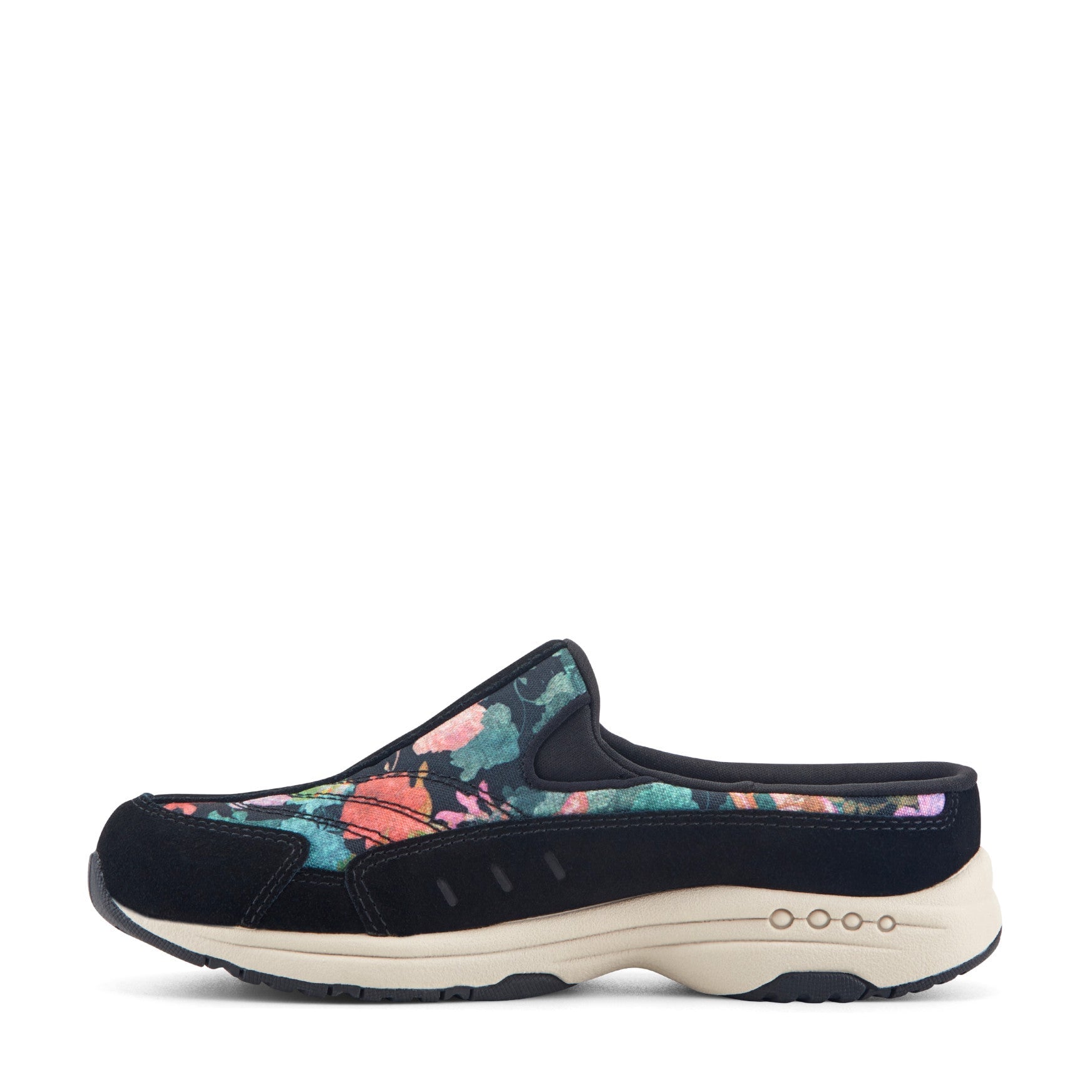 Easy Spirit Traveltime Black Floral Arch Support Women's Clogs - Black Floral - View 4