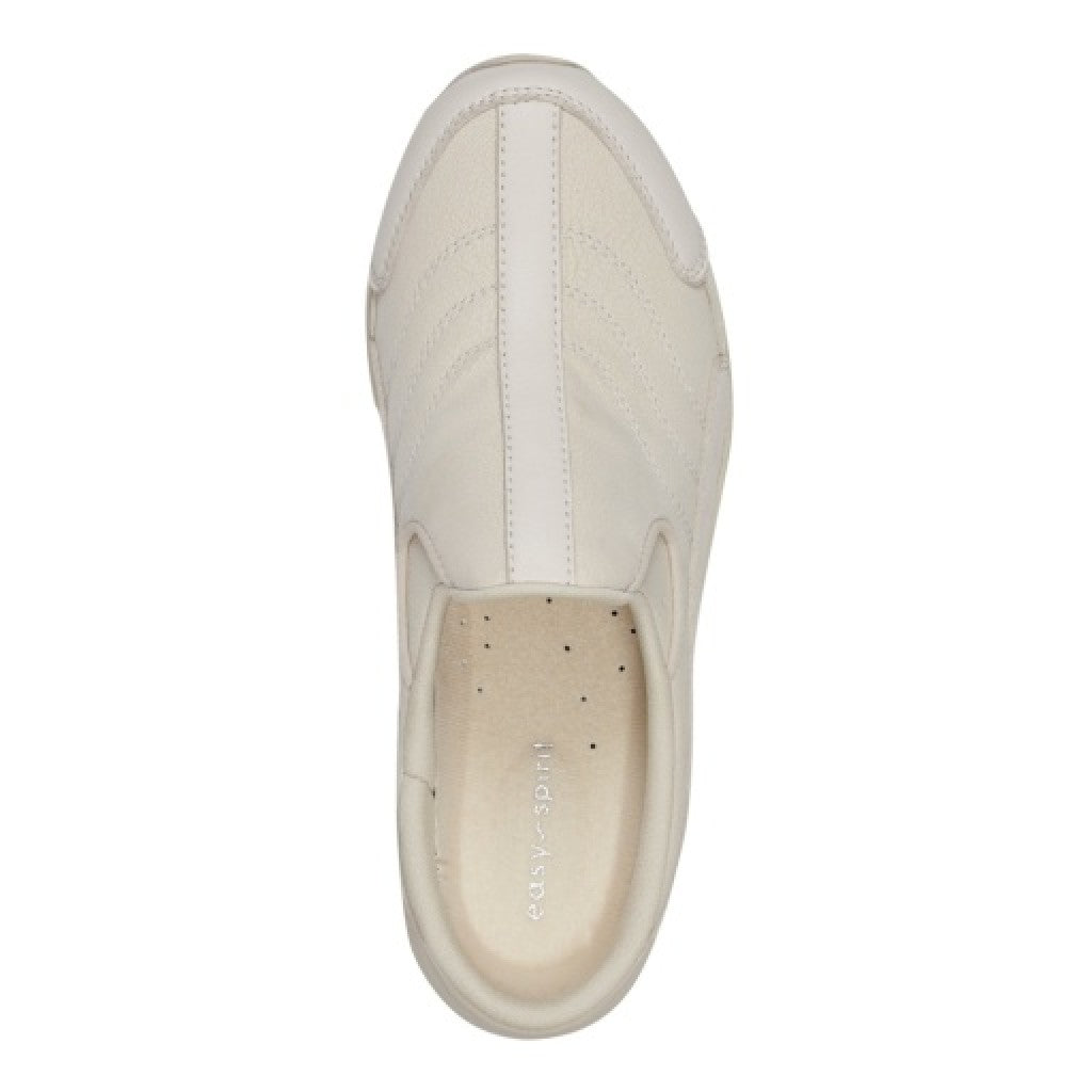 Easy Spirit Traveltime Leather Athletic Cushioned Arch Support Slip-On Women's Walking Shoe - Light Natural - 6