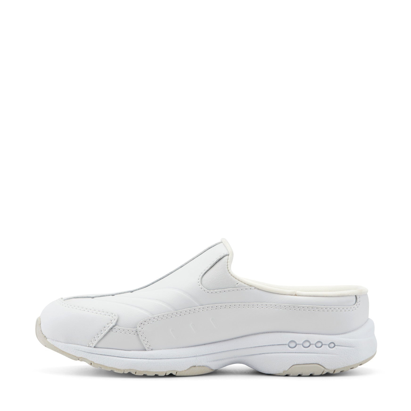 Easy Spirit Traveltime Tourguide Cushioned Comfort Arch Support Women's Clog - White Leather - 4