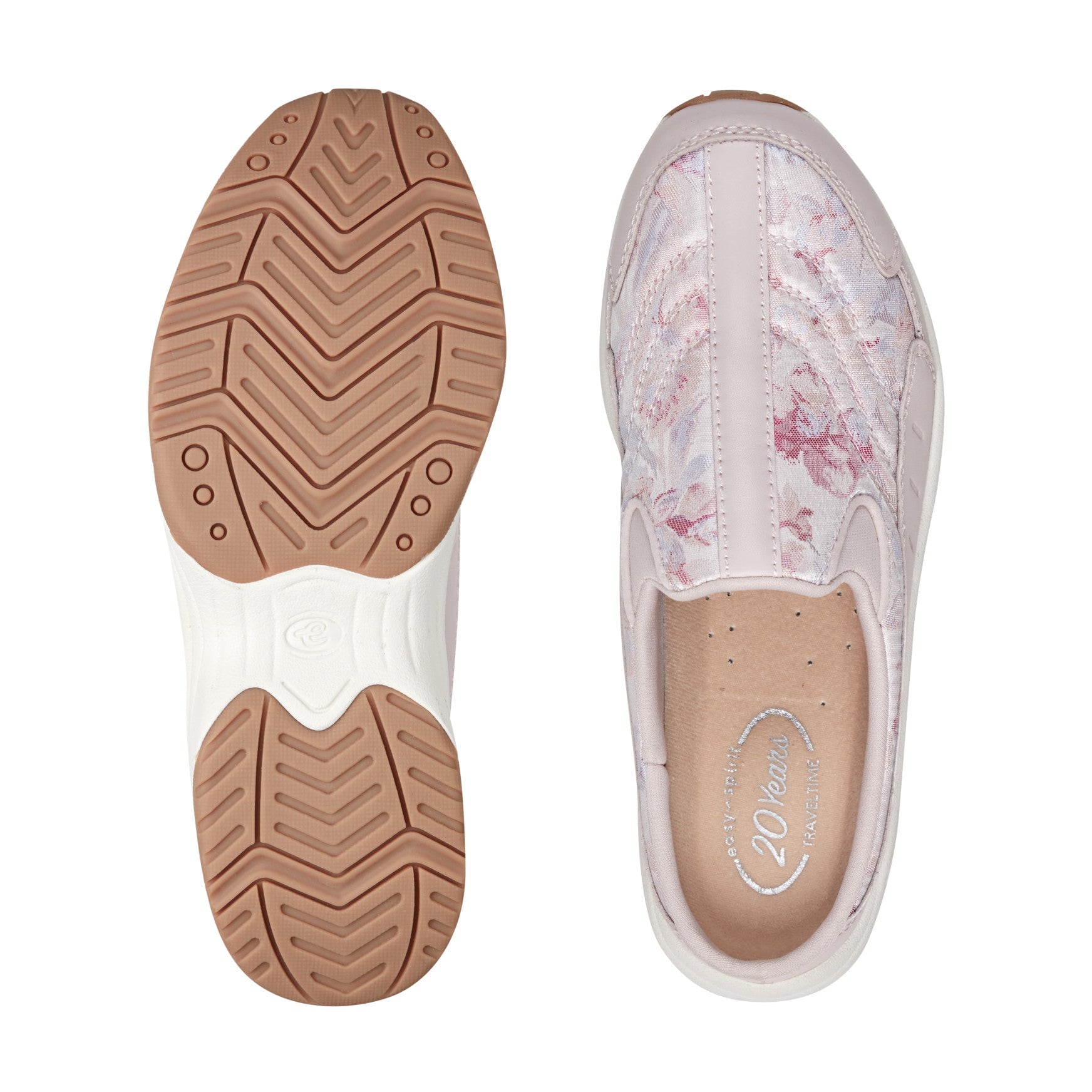 Easy Spirit Traveltime Women's Light Pink Floral Clogs - Light Pink Floral - View 5