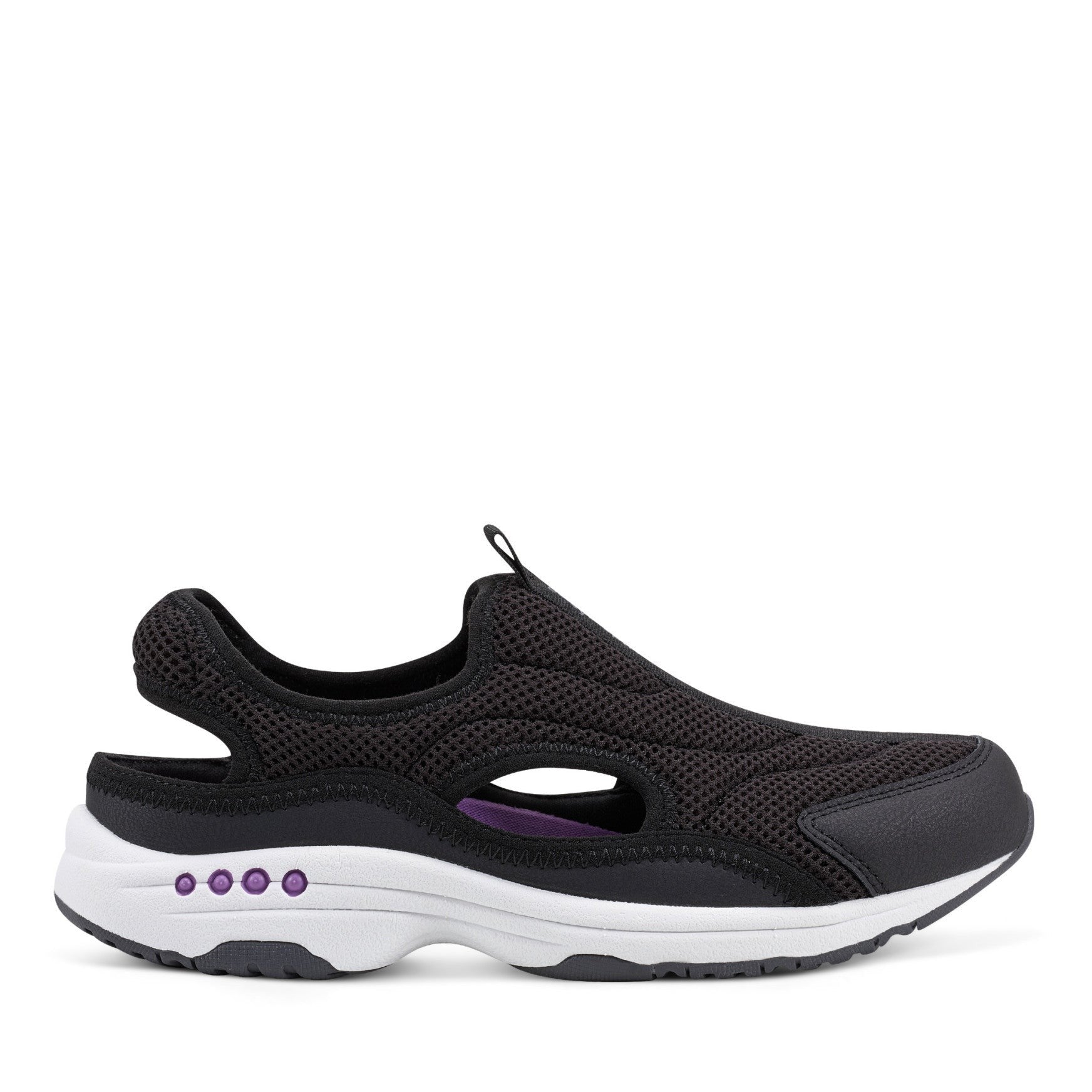 Easy Spirit Trina Cushioned Slip-On with Contoured Arch Support Women's Walking Shoe - Black - 1
