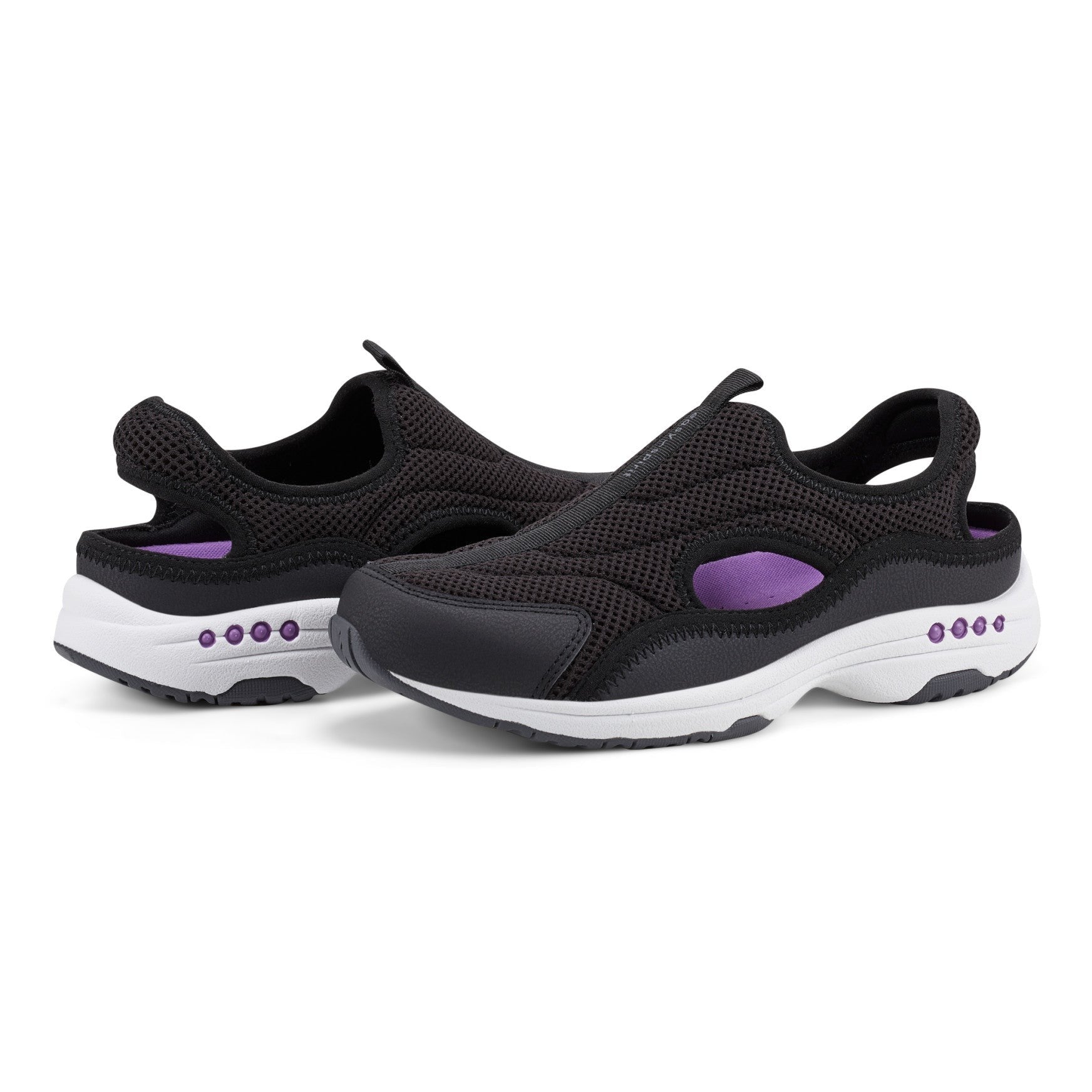 Easy Spirit Trina Cushioned Slip-On with Contoured Arch Support Women's Walking Shoe - Black - 7