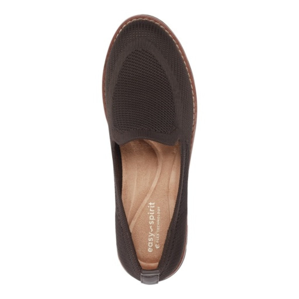 Easy Spirit Valina Cushioned Slip-On — Women's Casual Slip On - Dark Brown - 6