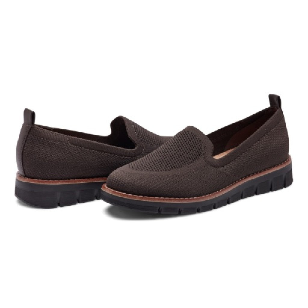 Easy Spirit Valina Cushioned Slip-On — Women's Casual Slip On - Dark Brown - 7