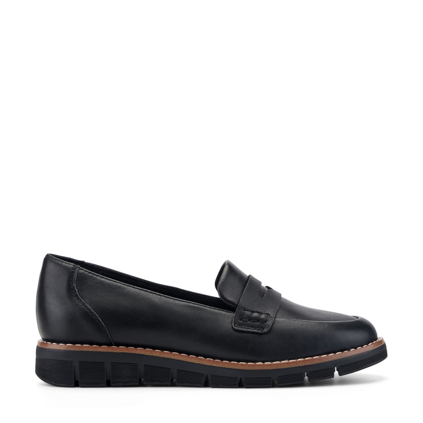 Easy Spirit Velia Cushioned Arch Support Women's Casual Slip On - Black Leather - 1