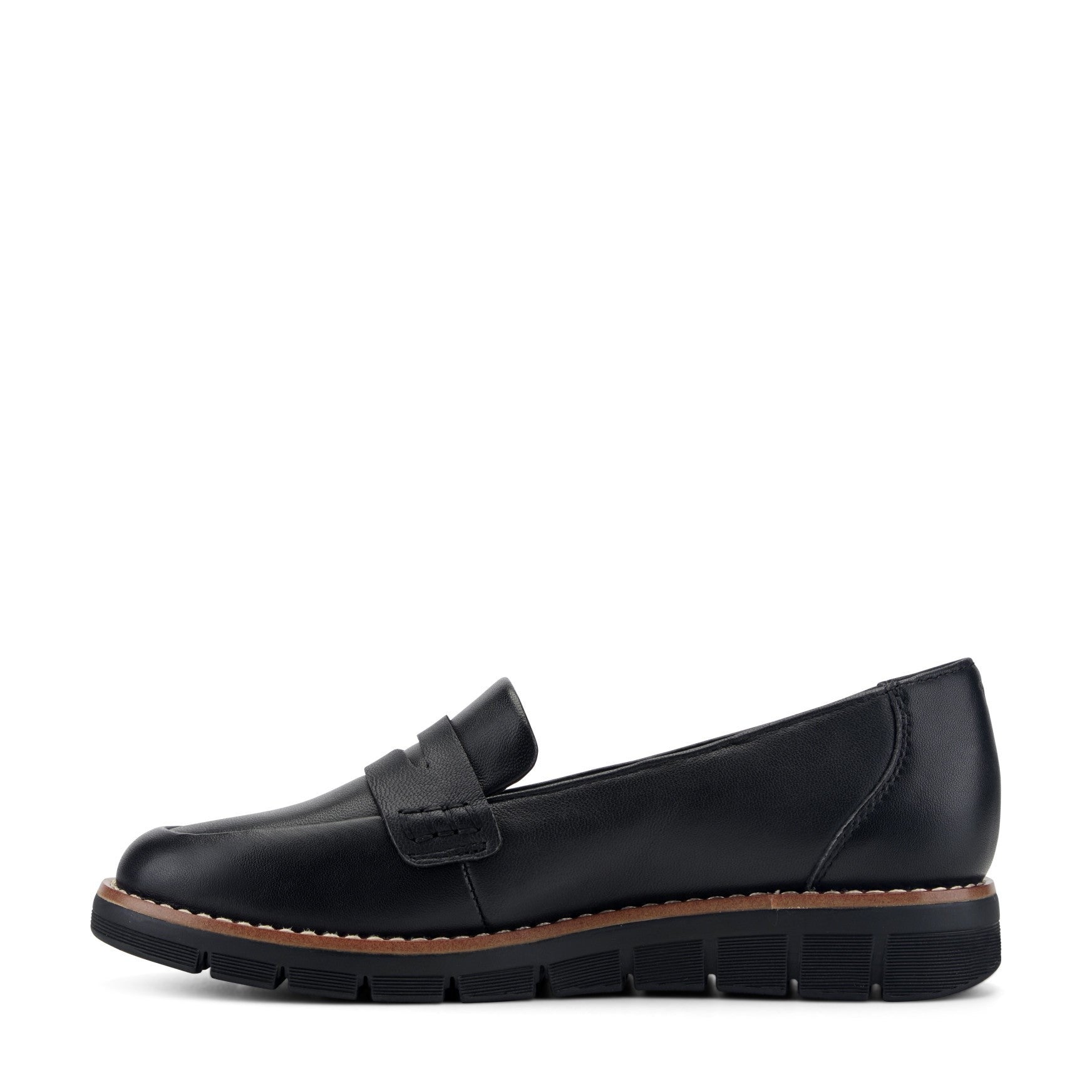 Easy Spirit Velia Cushioned Arch Support Women's Casual Slip On - Black Leather - 4