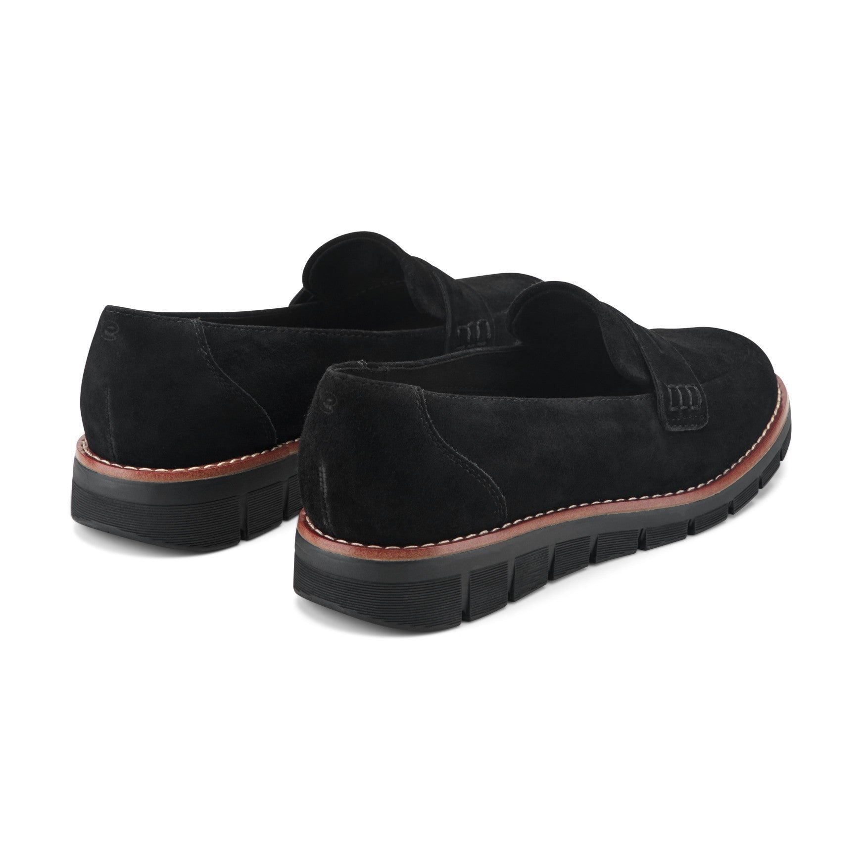 Easy Spirit Velia Cushioned Arch Support Women's Casual Slip On - Black Suede - 2