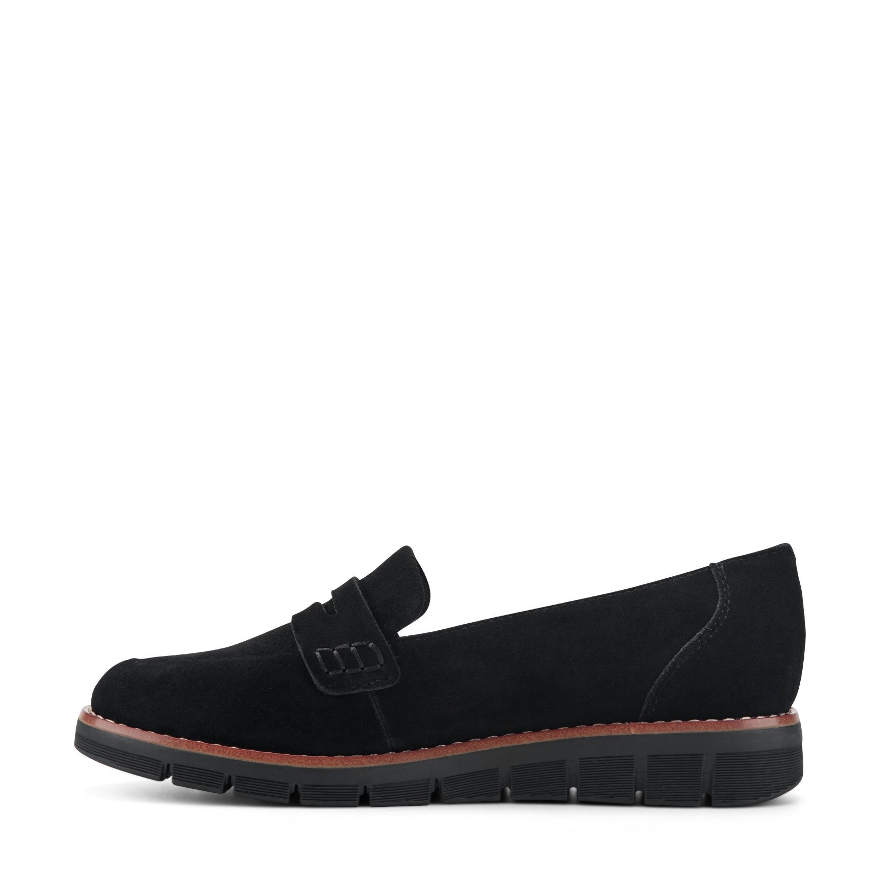Easy Spirit Velia Cushioned Arch Support Women's Casual Slip On - Black Suede - 4