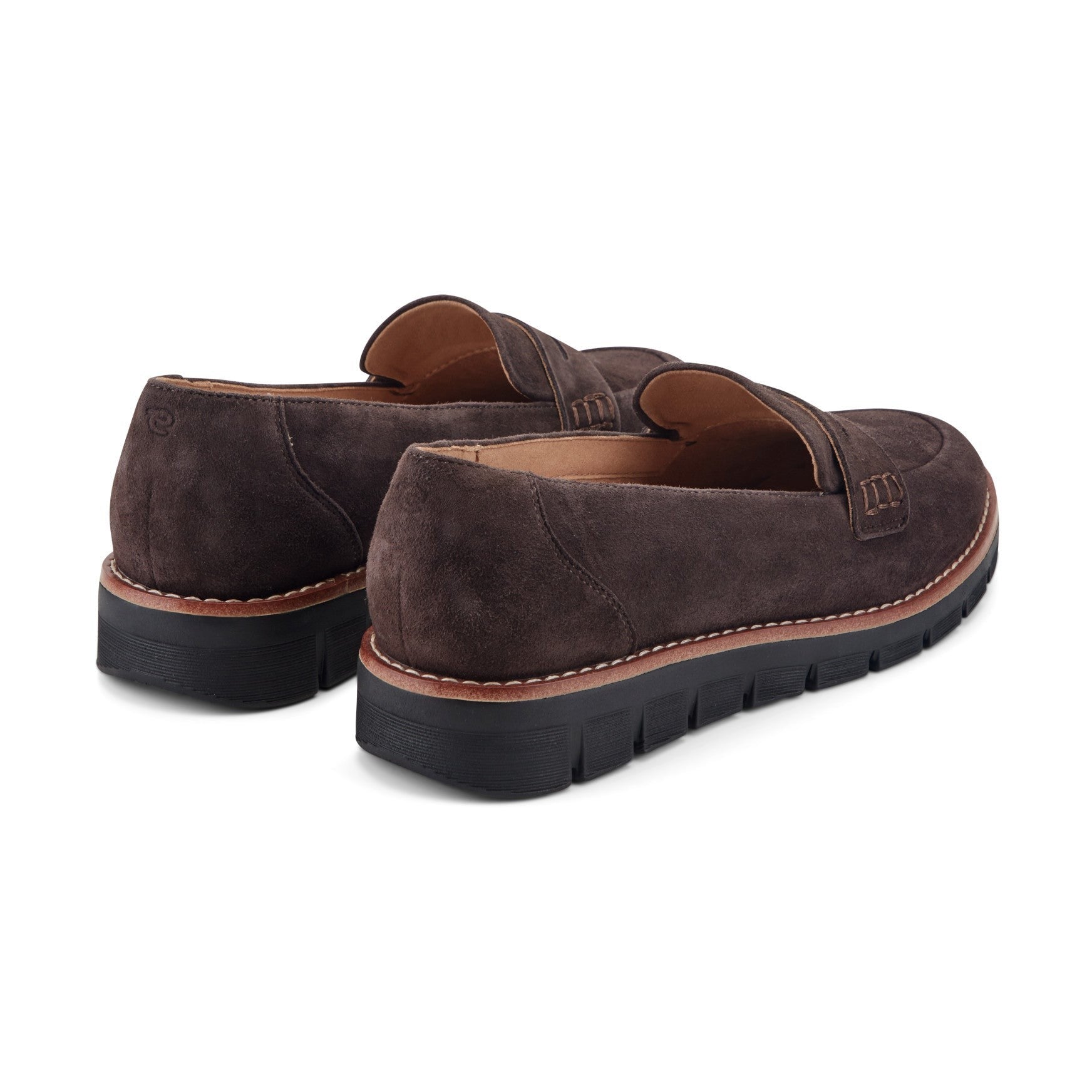 Easy Spirit Velia Cushioned Arch Support Women's Casual Slip On - Dark Brown Suede - 3
