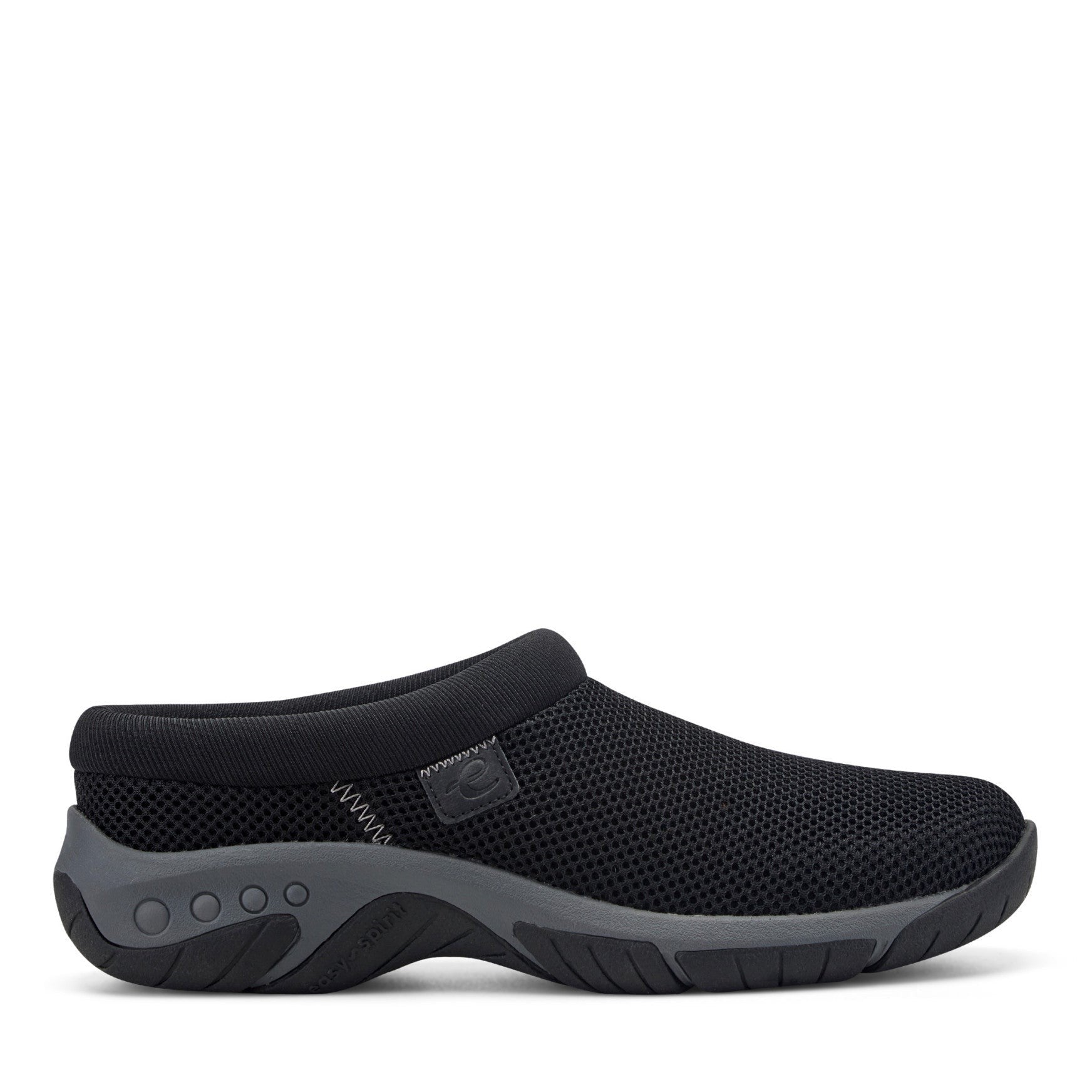 Easy Spirit Wade Mesh Athletic Cushioned Comfort Slip-On — Women's Clog - Black - 1