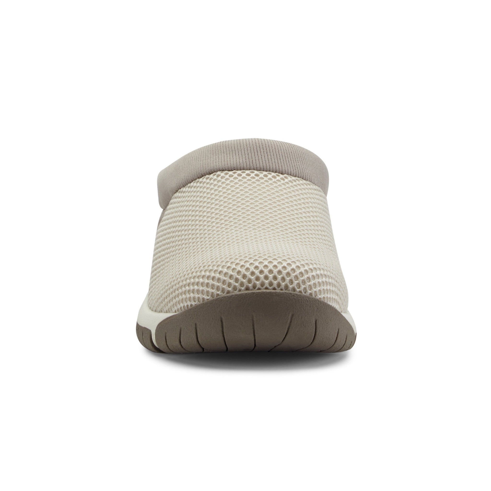 Easy Spirit Wade Mesh Athletic Cushioned Comfort Slip-On — Women's Clog - Light Taupe - 3
