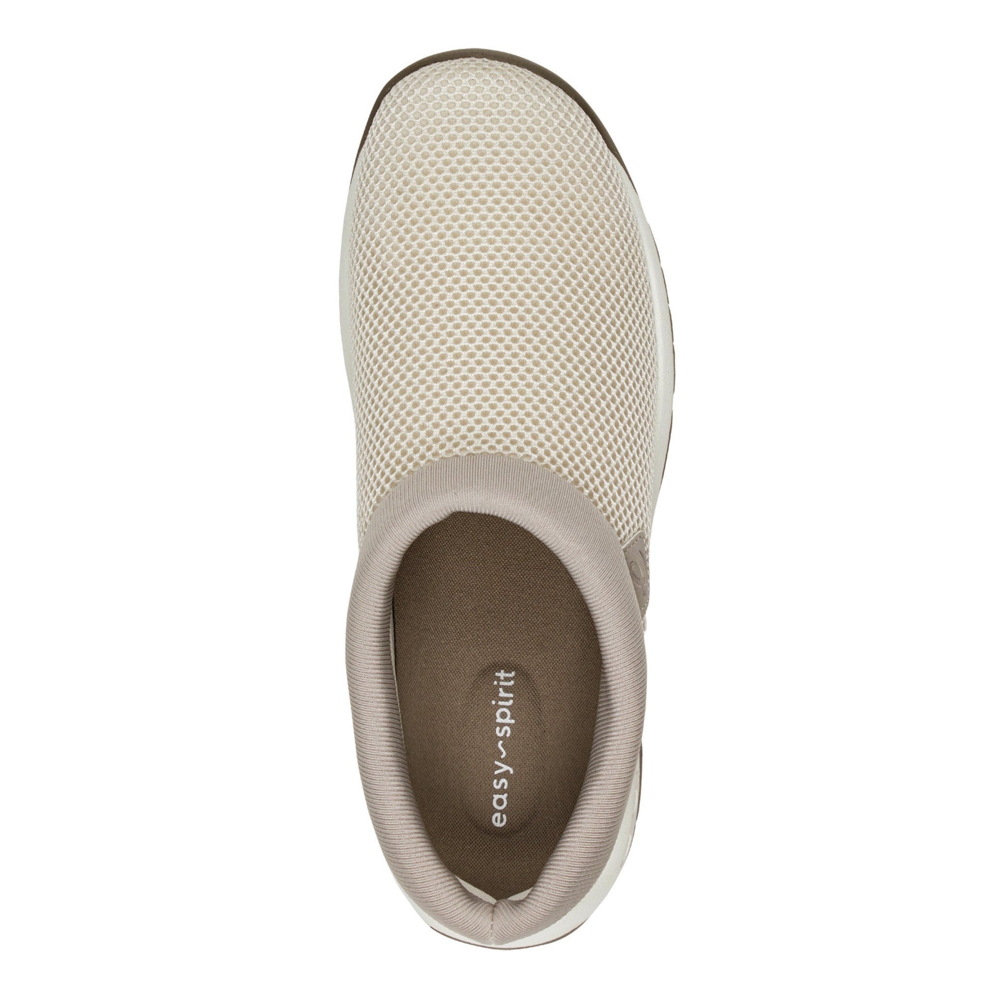Easy Spirit Wade Mesh Athletic Cushioned Comfort Slip-On — Women's Clog - Light Taupe - 5
