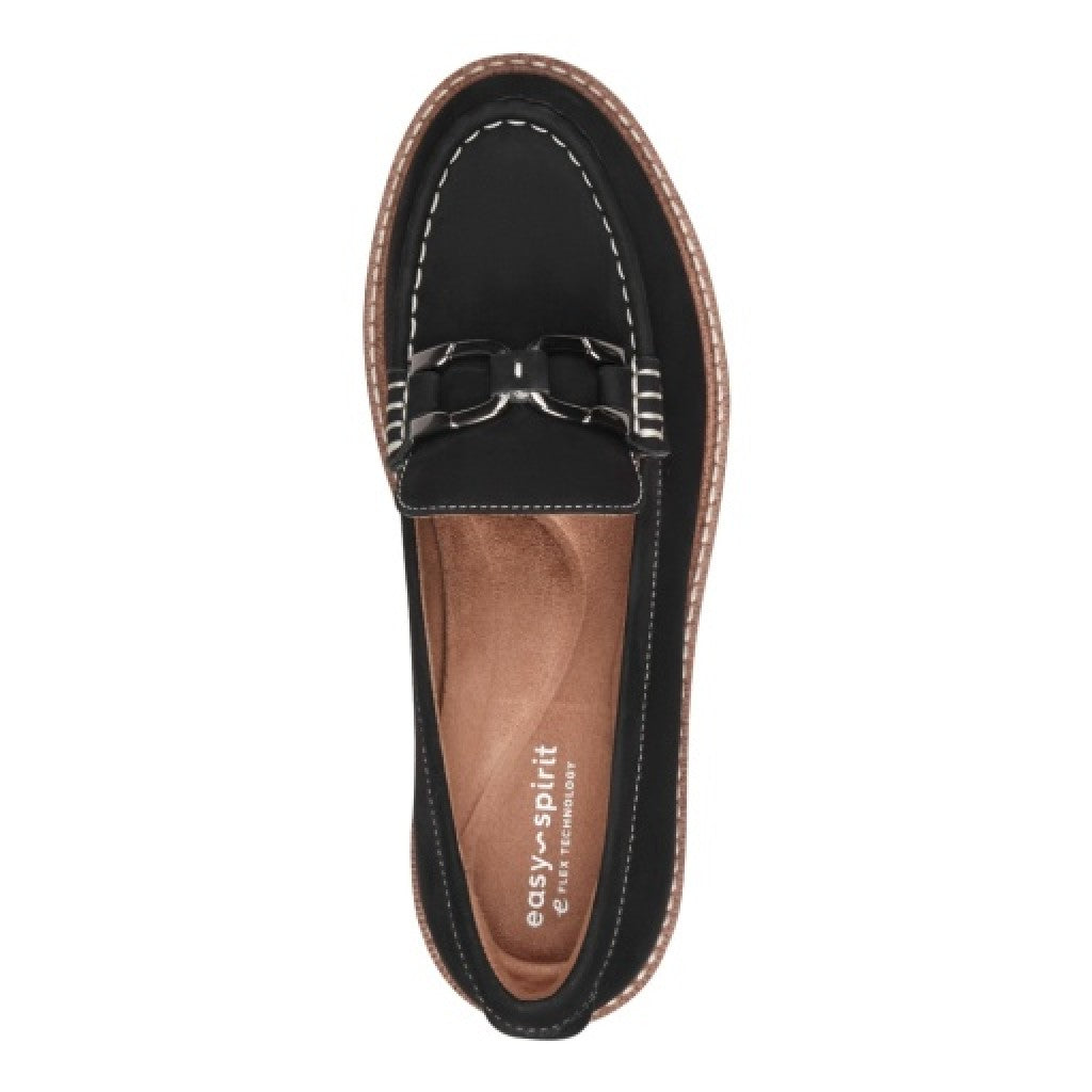 Easy Spirit Zaira Casual Horsebit Cushioned Arch-Support Women's Loafer - Black - 6