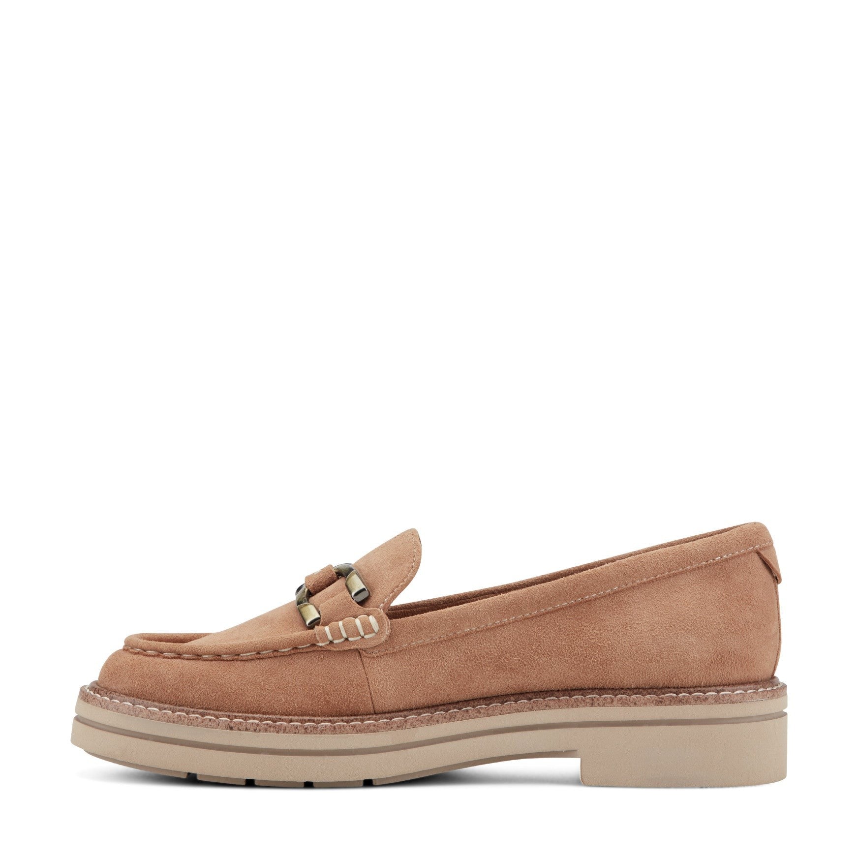 Easy Spirit Zaira Casual Horsebit Cushioned Arch-Support Women's Loafer - Medium Brown Leather - 4