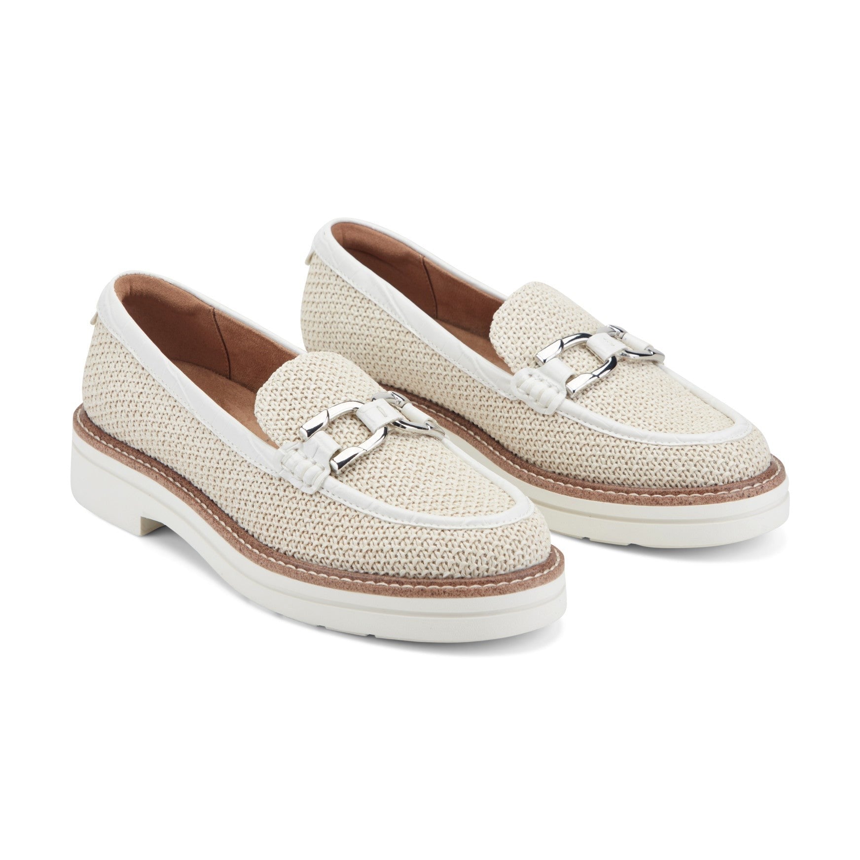 Easy Spirit Zaira Cushioned Arch-Support Slip-On Women's Casual Loafer - Natural Raffia - 2