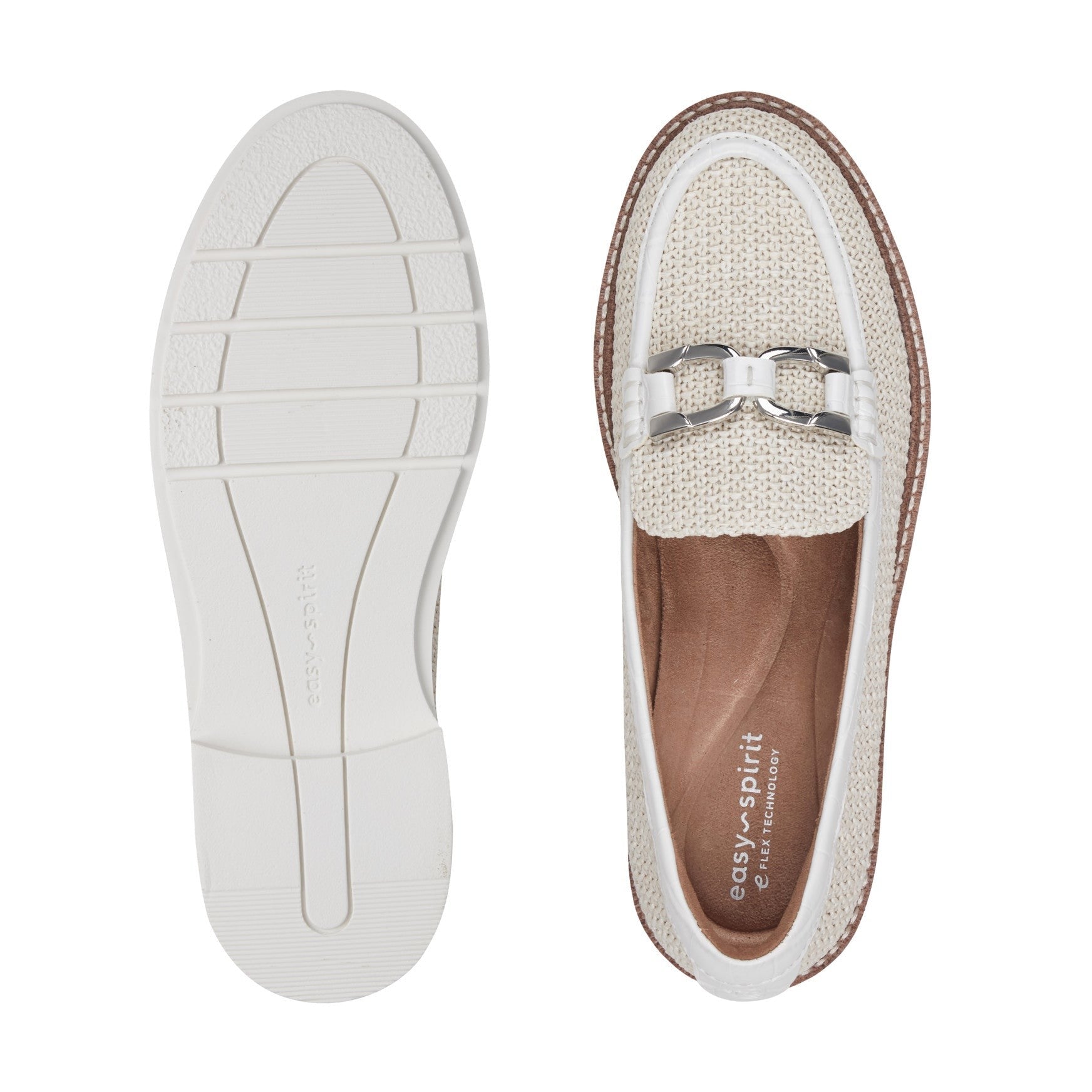 Easy Spirit Zaira Cushioned Arch-Support Slip-On Women's Casual Loafer - Natural Raffia - 5