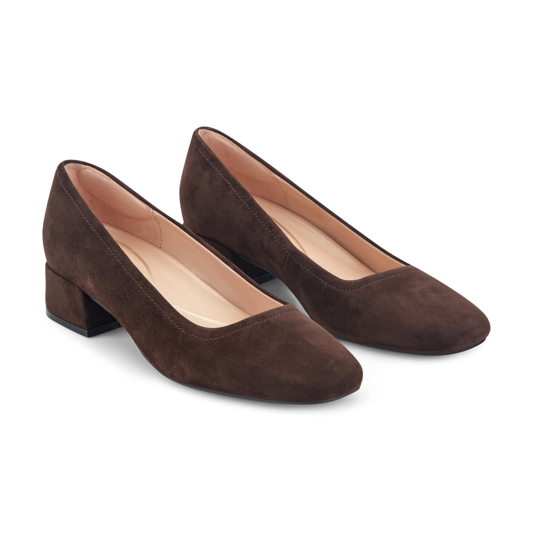 Easy Spirit Jain Cushioned Arch Support Women's Dress Pump - Dark Brown Suede - View 2