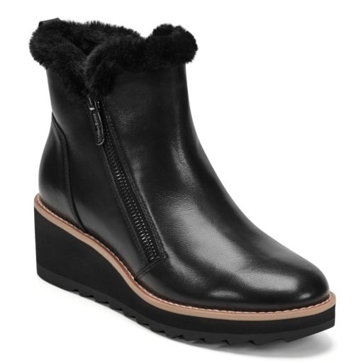 Easy Spirit Jane Women's Zip Wedge Booties - Black - View 1