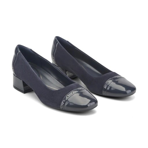 Easy Spirit Jasmin Women's Cap-Toe Pumps - Dark Blue - View 2