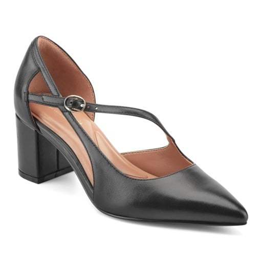 Black Smooth Leather