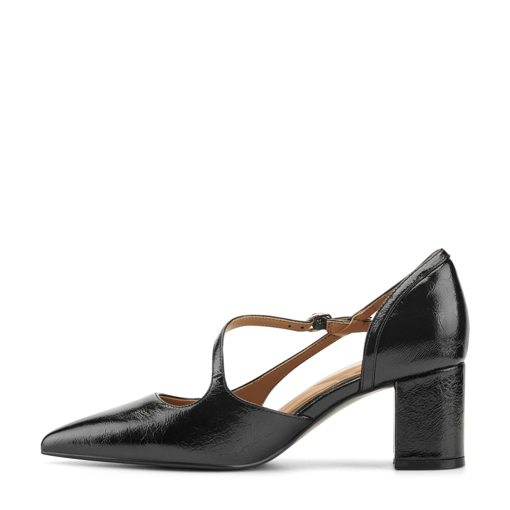Easy Spirit Nerina Women's Leather Block Heel Pumps - Black Leather - View 4