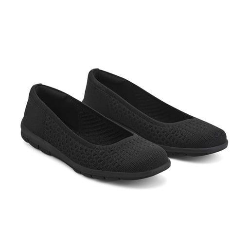 Easy Spirit Riona Women's Knit Ballet Flats - Black - View 2