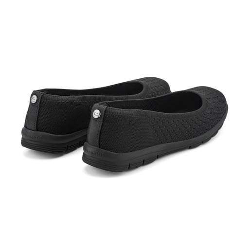 Easy Spirit Riona Women's Knit Ballet Flats - Black - View 3