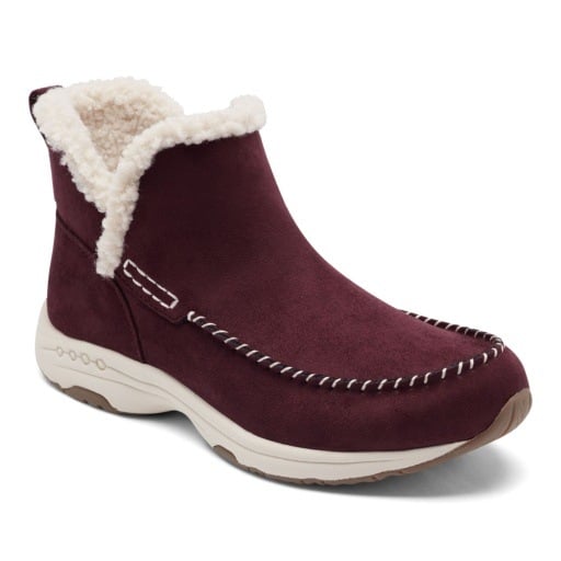 Easy Spirit Tuva Women's Cozy Pull-On Booties - Dark Red - View 1