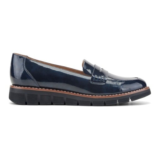 Easy Spirit Velia Navy Patent shoe, view 2